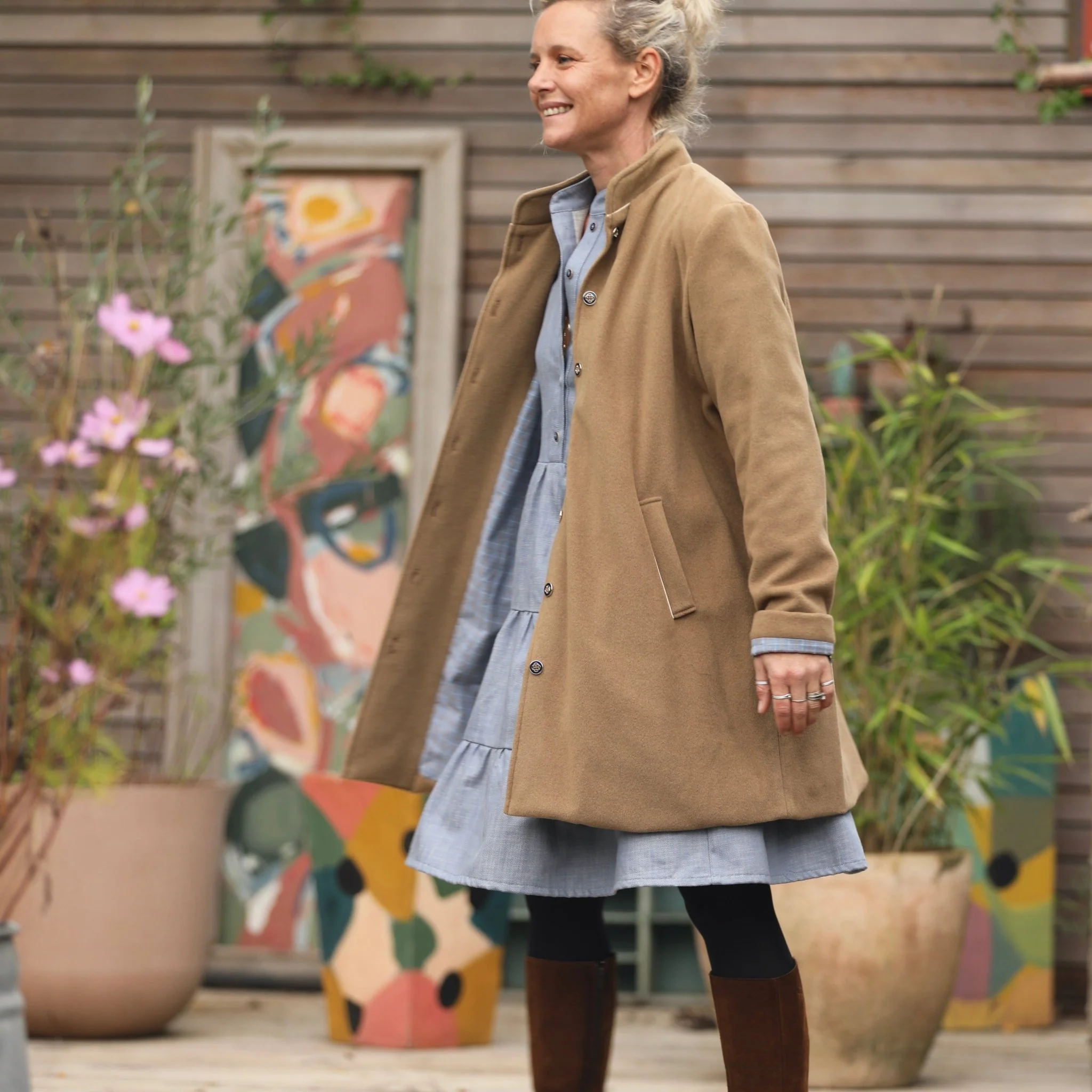 Manteau Paul 3/4 - lainage camel - Image 11
