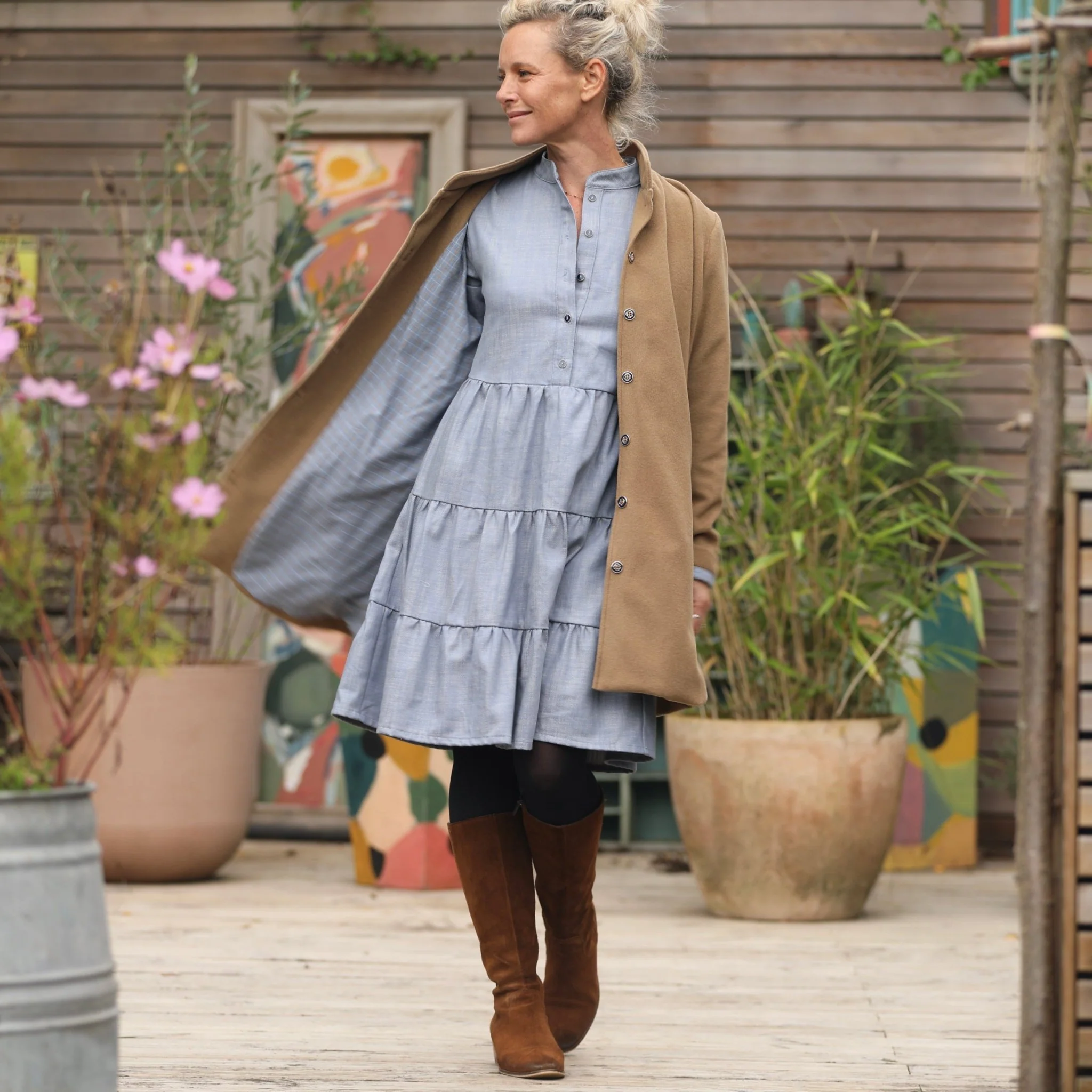 Manteau Paul 3/4 - lainage camel - Image 4