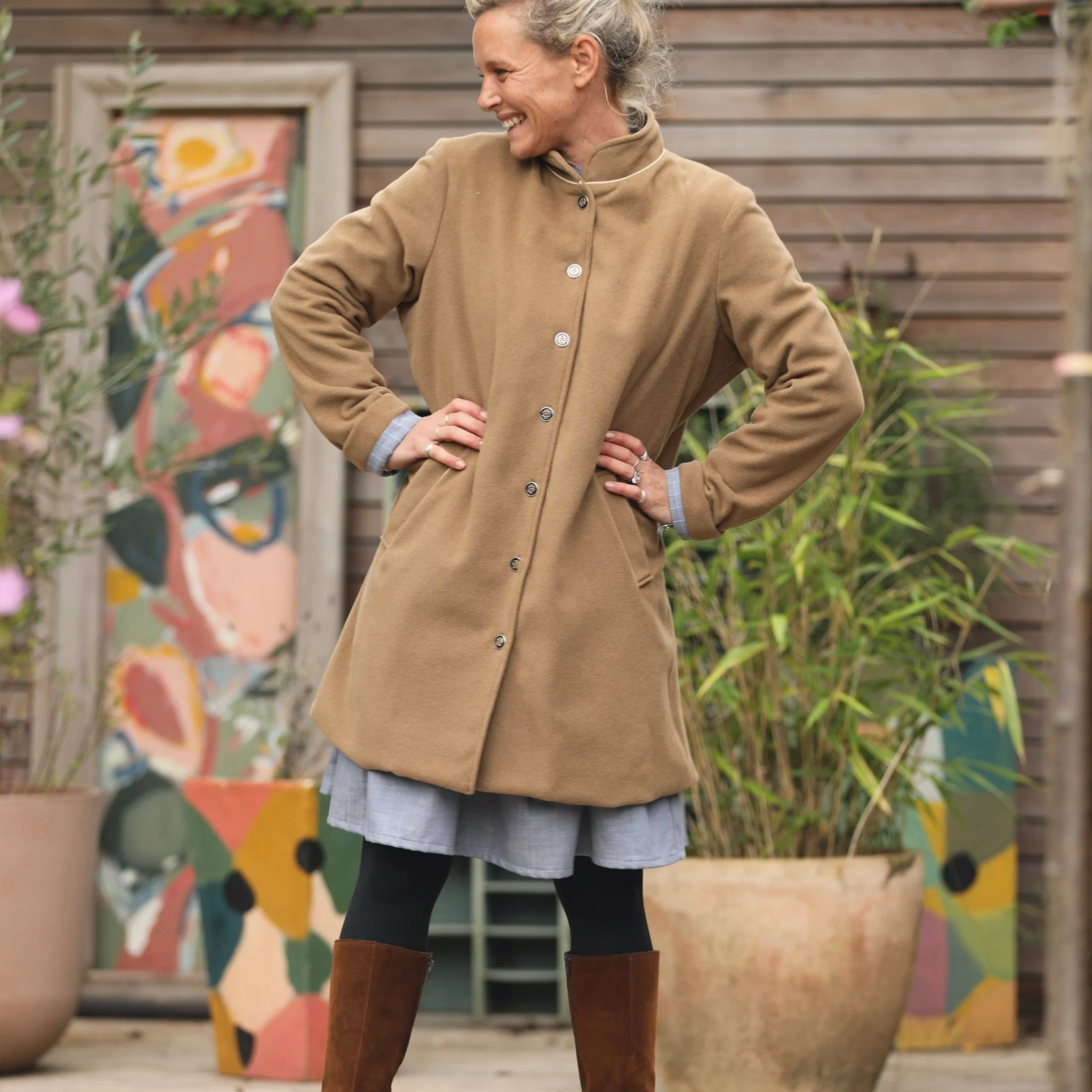 Manteau Paul 3/4 - lainage camel - Image 9