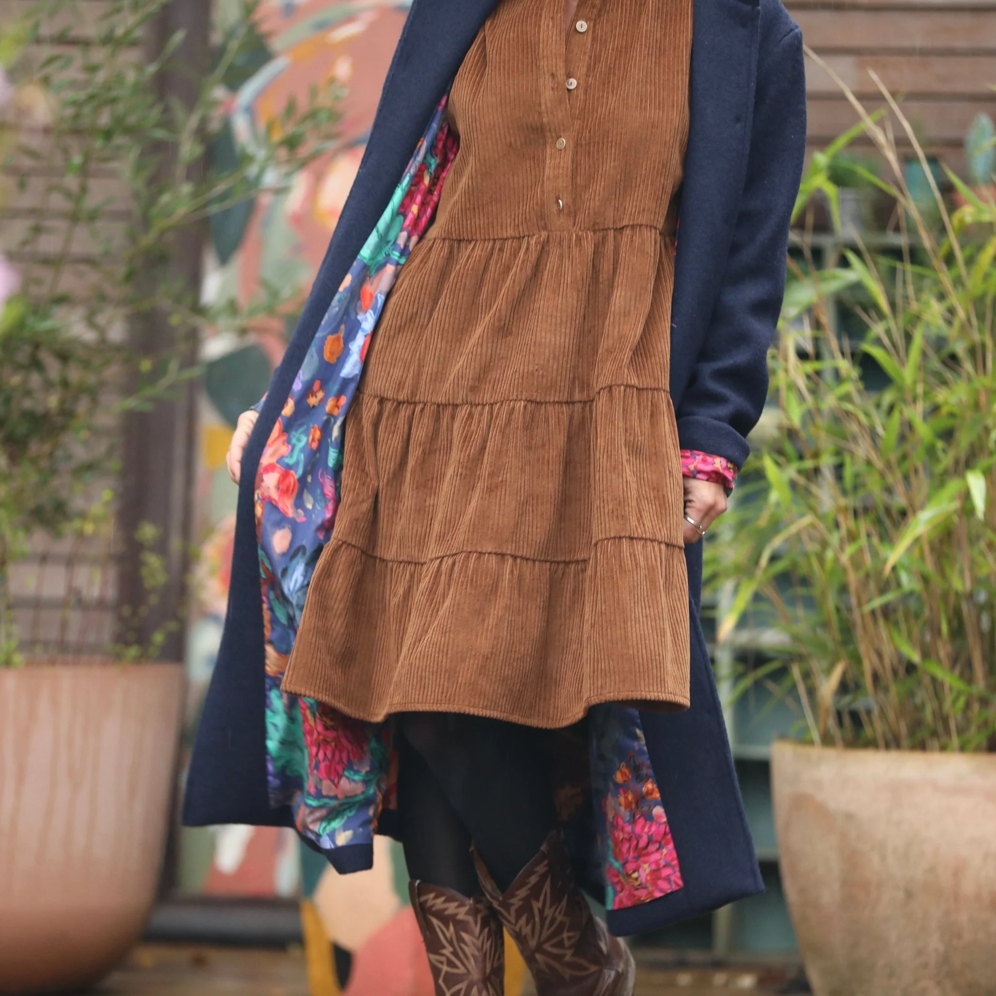 Manteau Paul long - laine bouillie bleu marine - Image 5