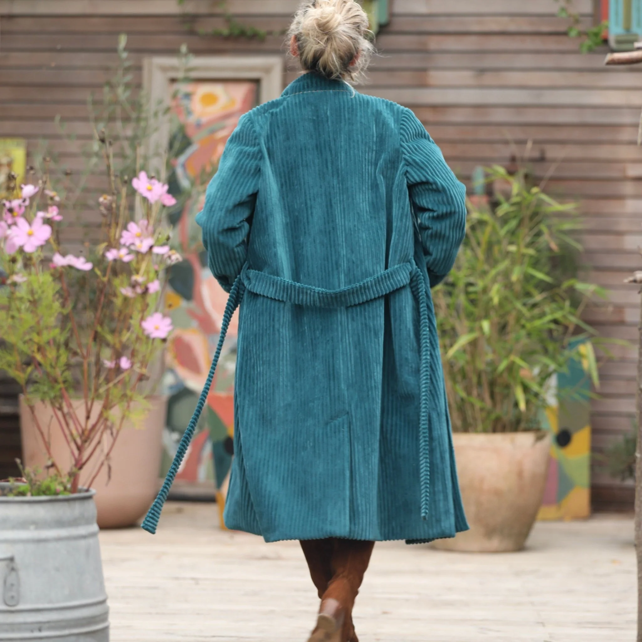 Manteau Paul long - velours larges côtes canard - Image 2