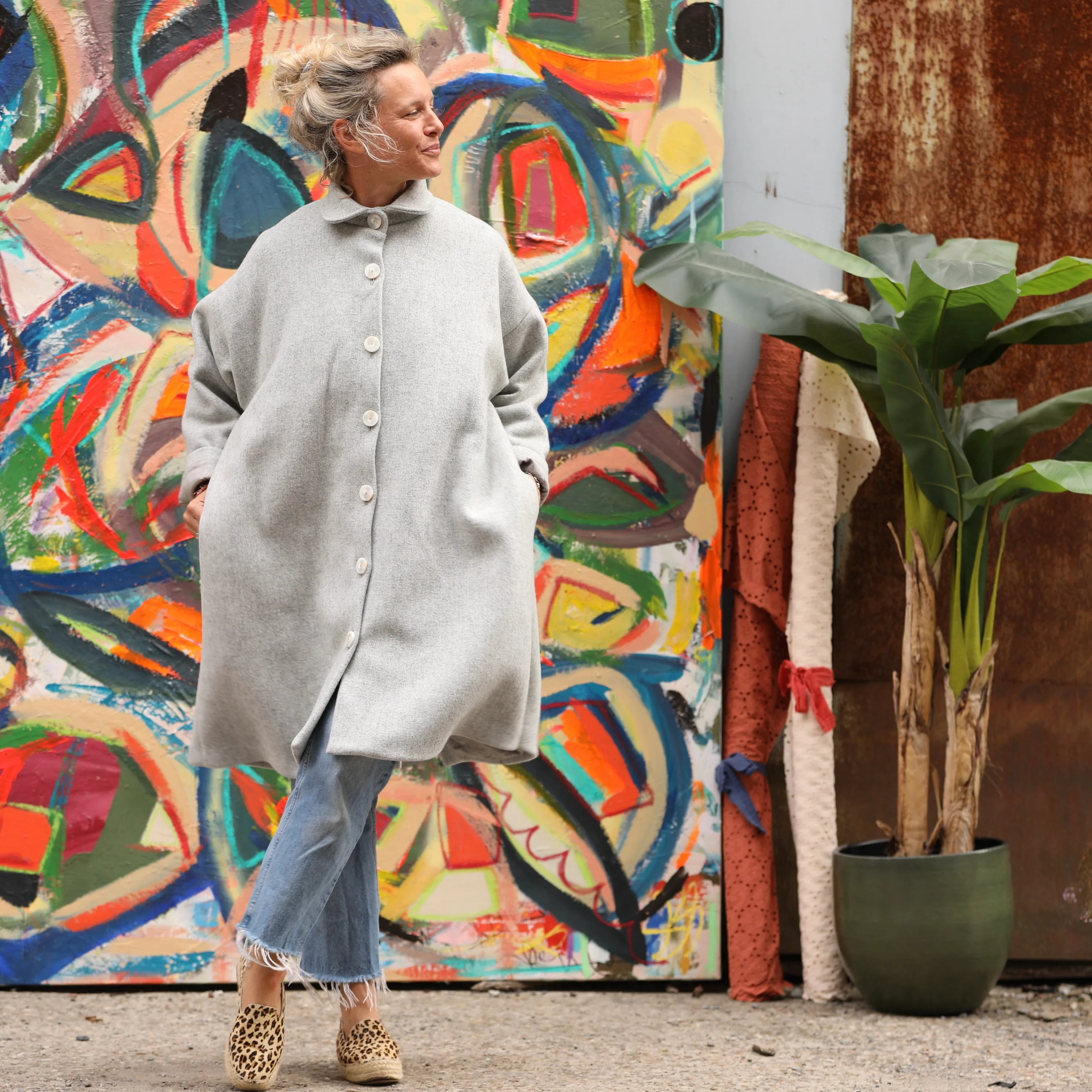 Manteau Taïma - gris lumière