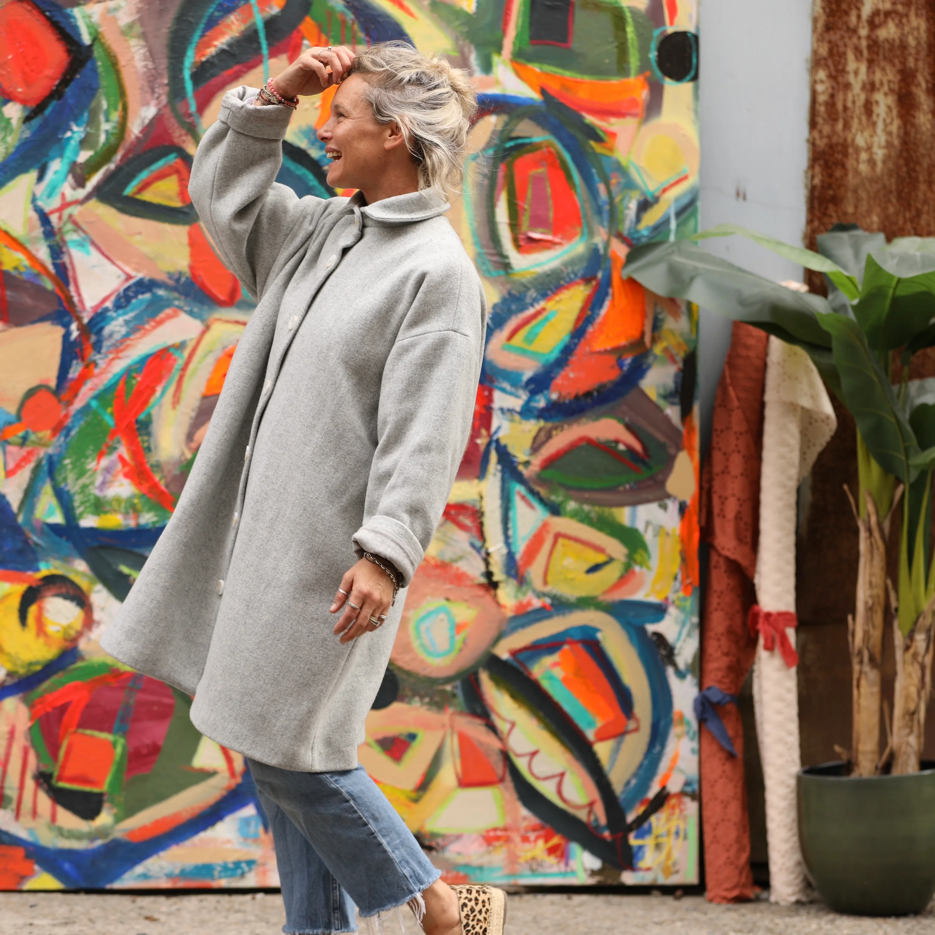 Manteau Taïma - gris lumière - Image 5