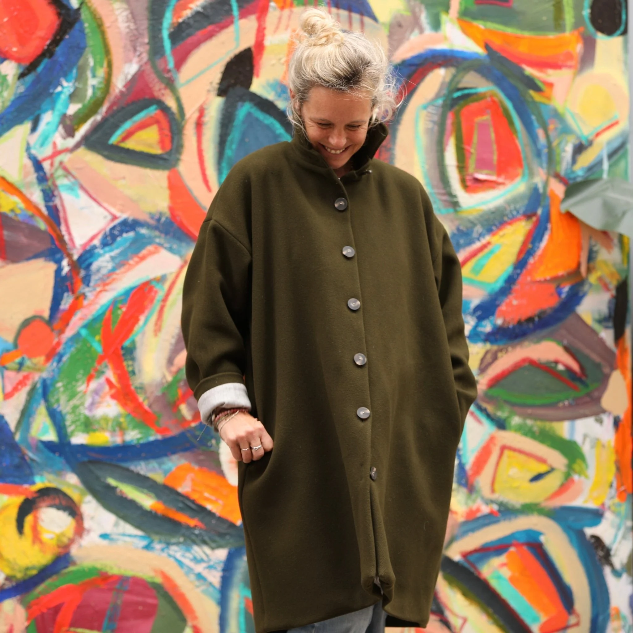 Manteau Taïma kaki
