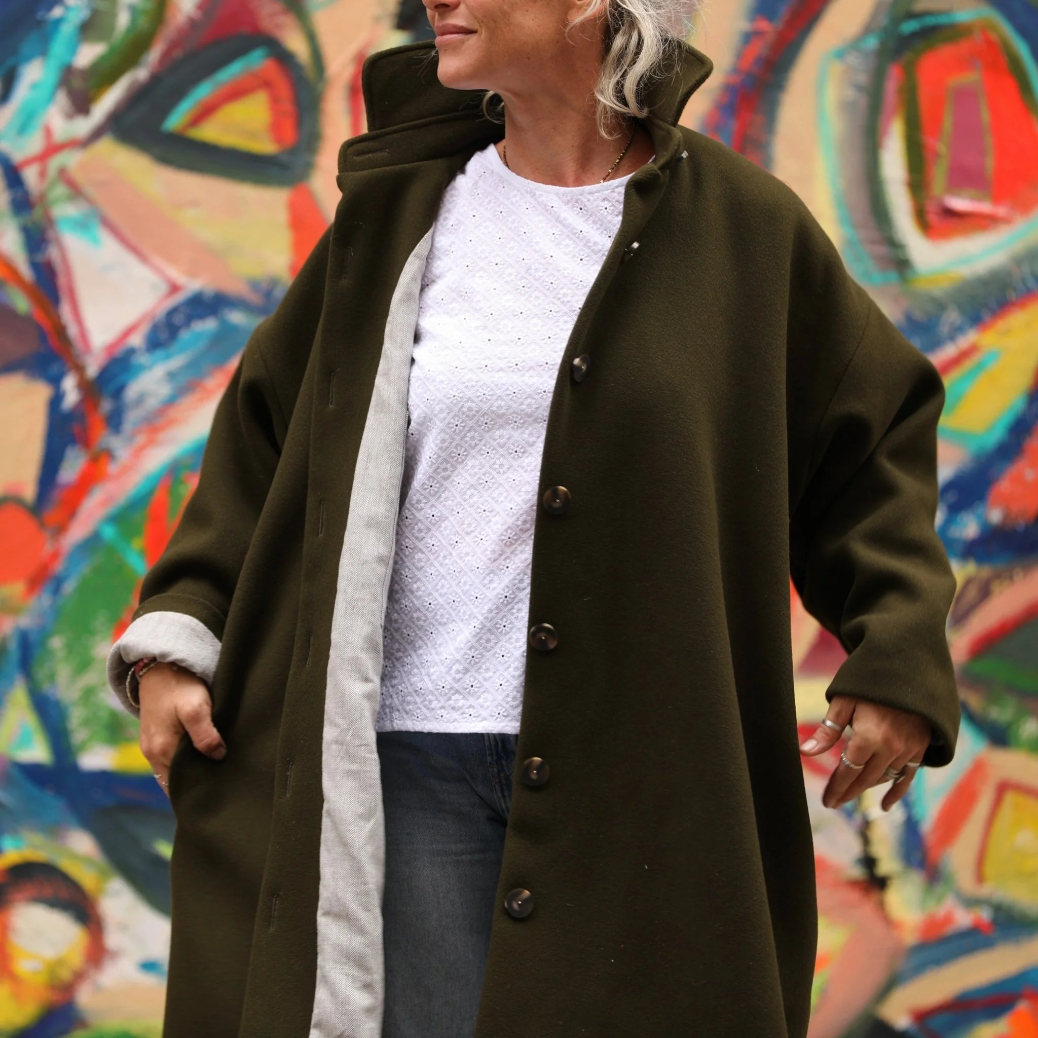 Manteau Taïma kaki - Image 7