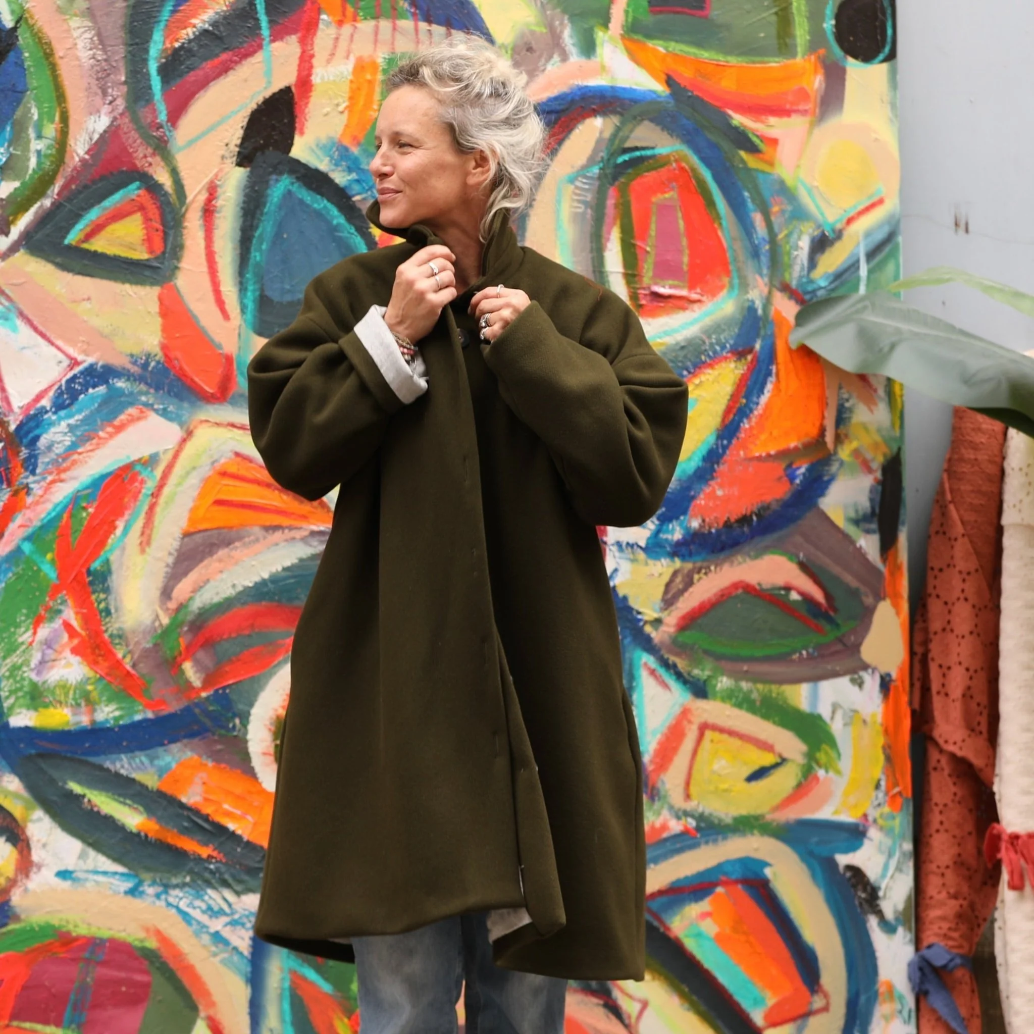 Manteau Taïma kaki - Image 9
