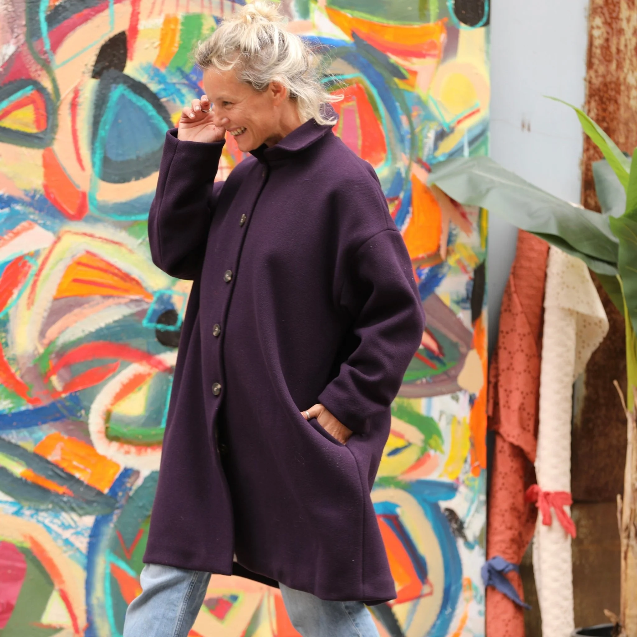 Manteau Taïma - prune - Image 5