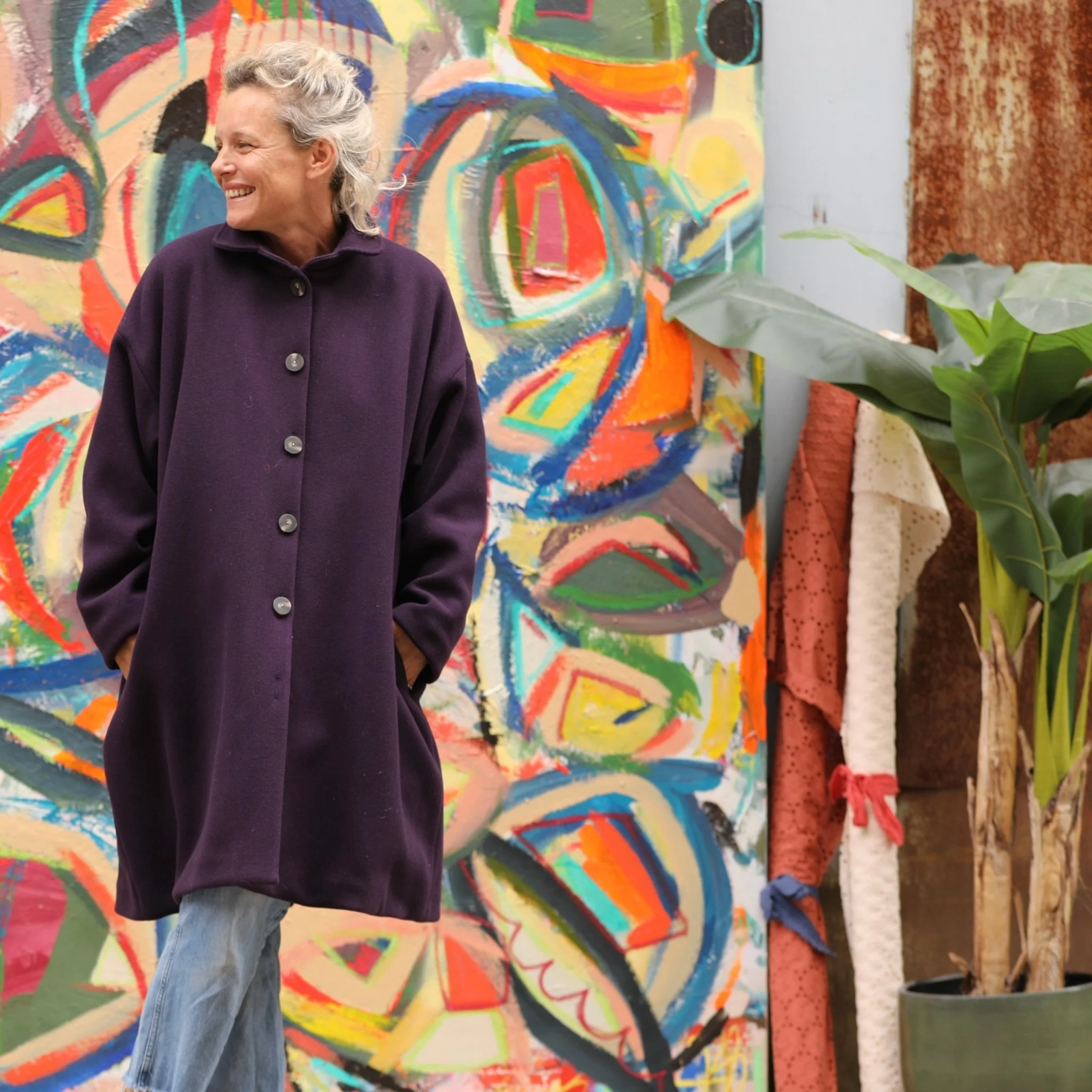 Manteau Taïma - prune - Image 8