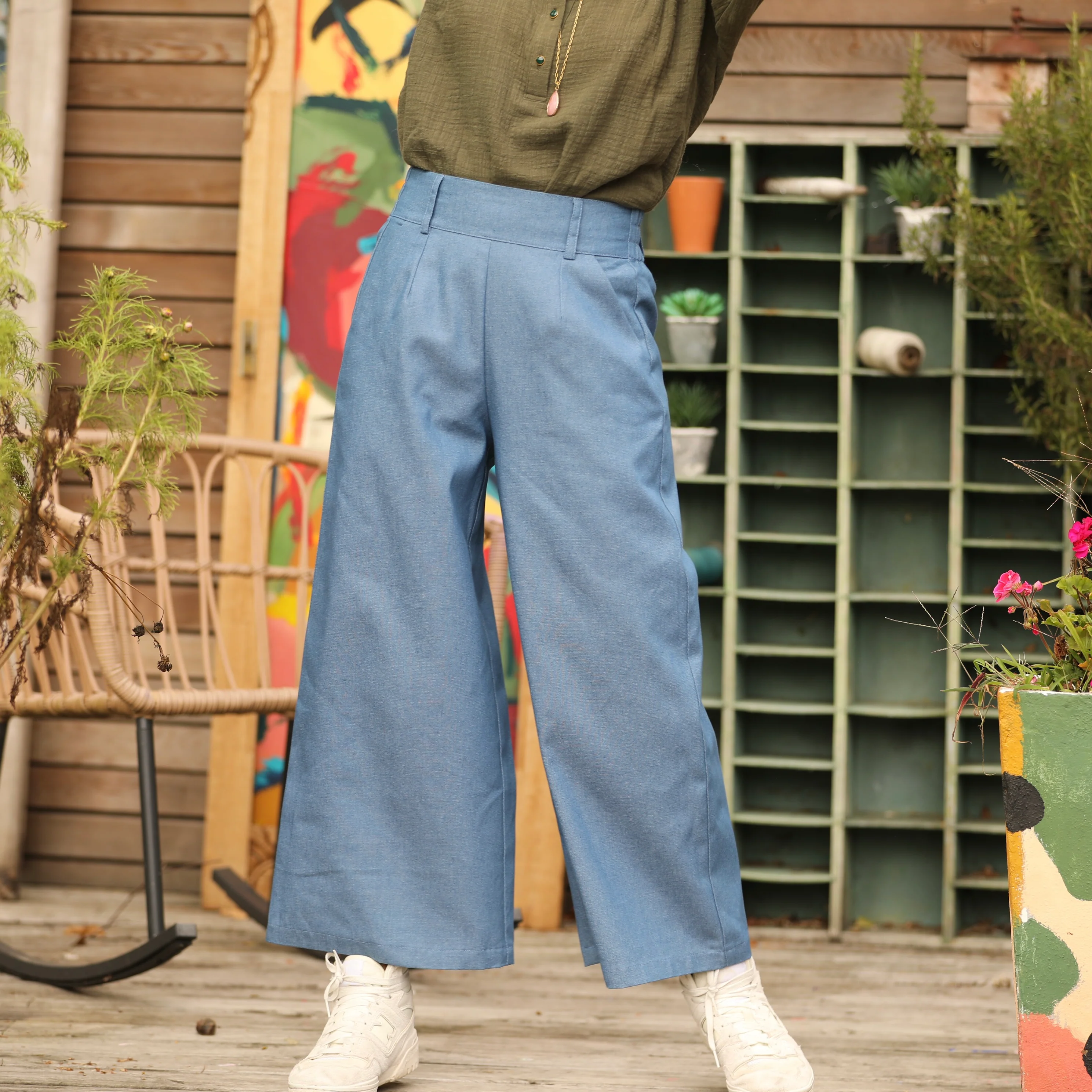 Pantalon Alex - Jean de coton bleu stone - Image 4