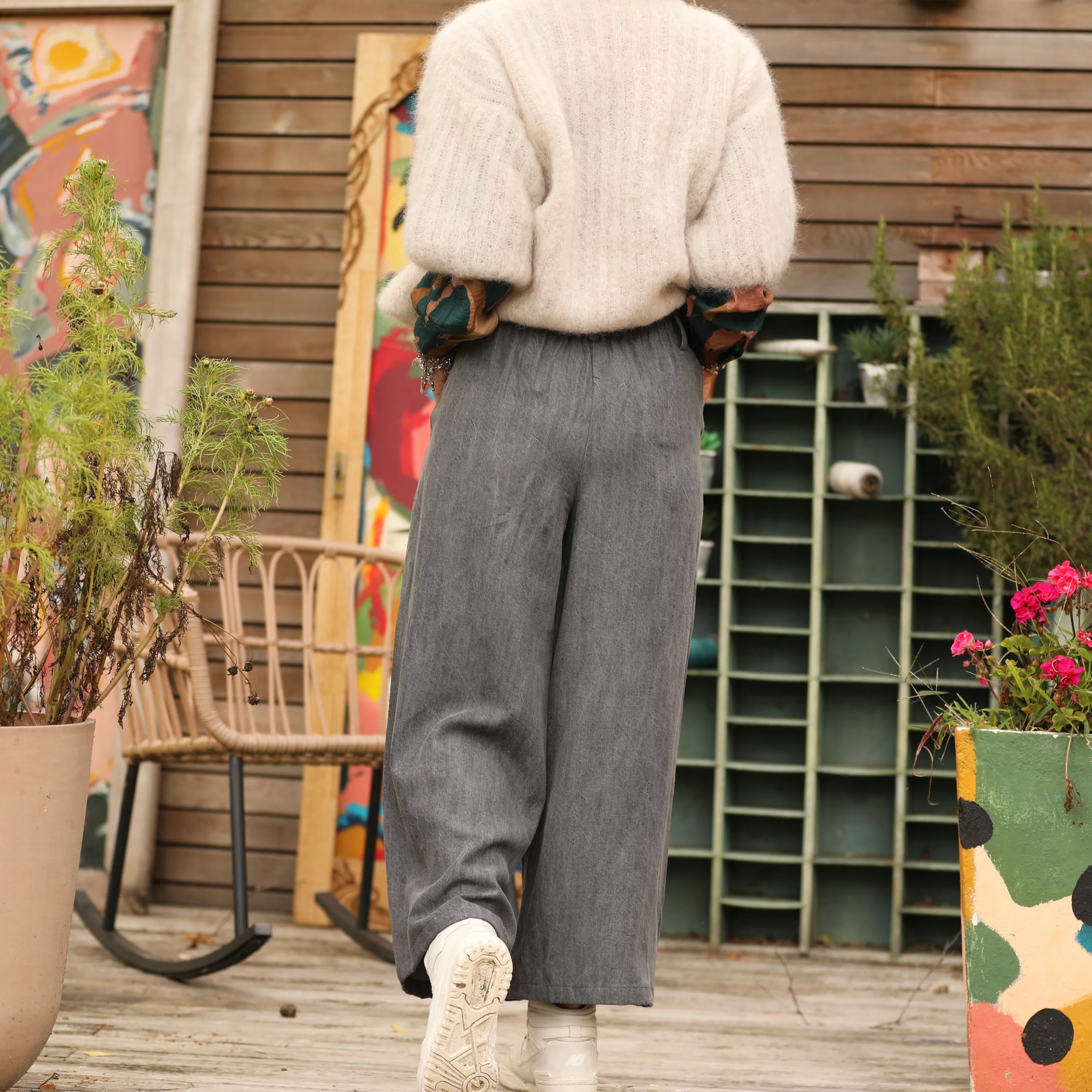 Pantalon Alex - Jean fluide gris stone - Image 4