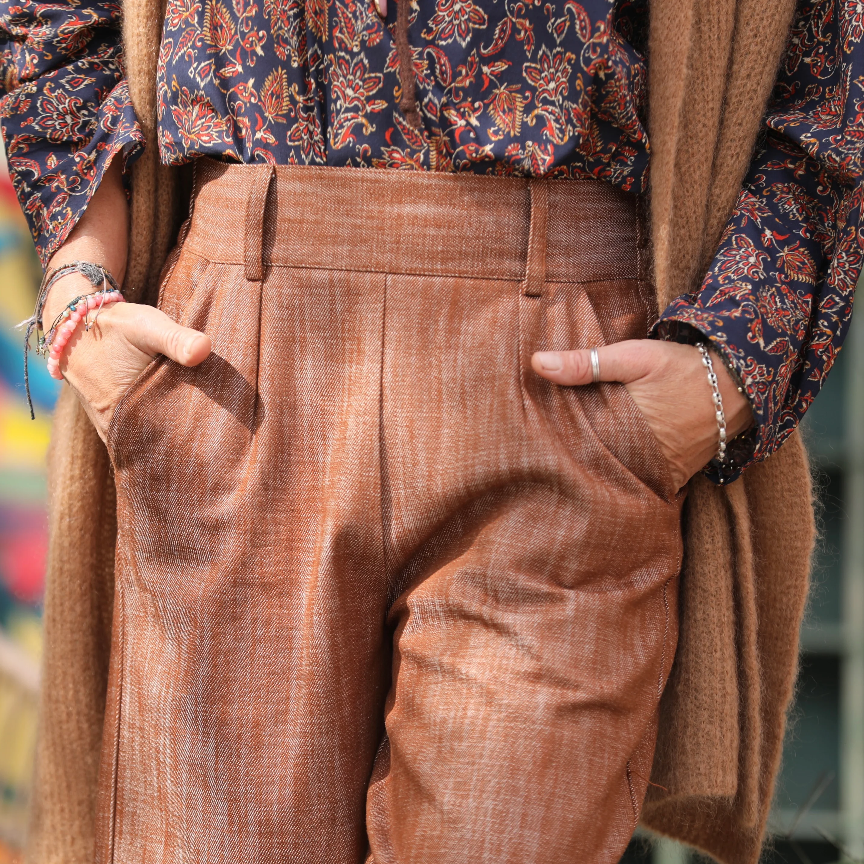 Pantalon Alex - Jean de coton chocolat - Image 4