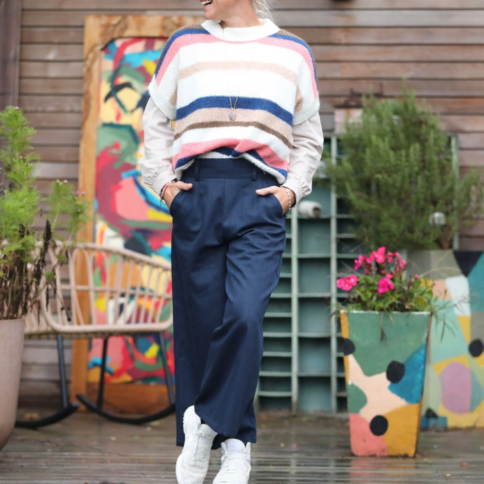 Pantalon Alex - Jean de coton marine - Image 3