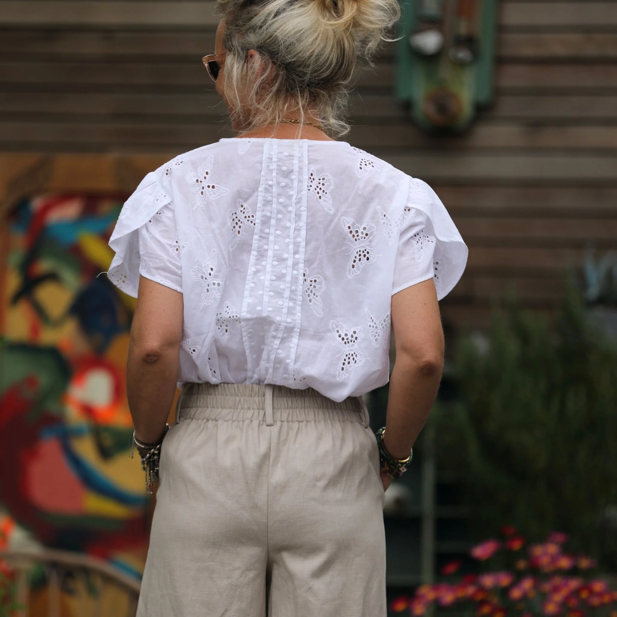 Pantalon Alex - Toile coton/lin ficelle - Image 3