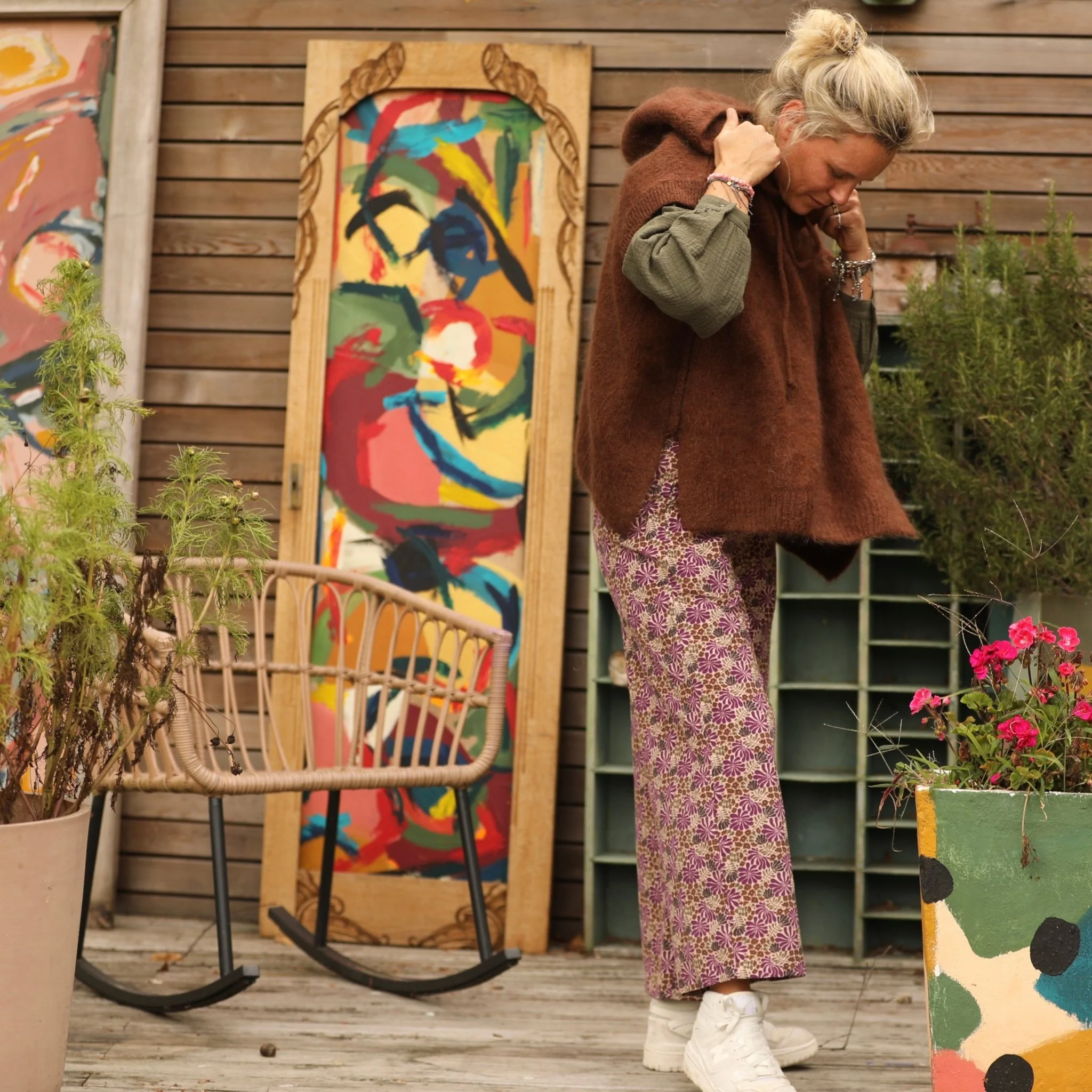 Pantalon Alex - Velours milleraies violettes sauvages - Image 7