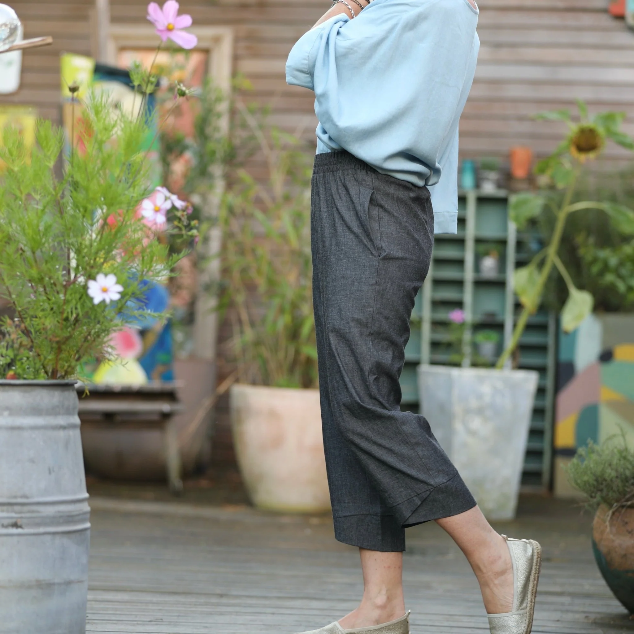 Pantalon Baptiste -  jean de coton noir - Image 5