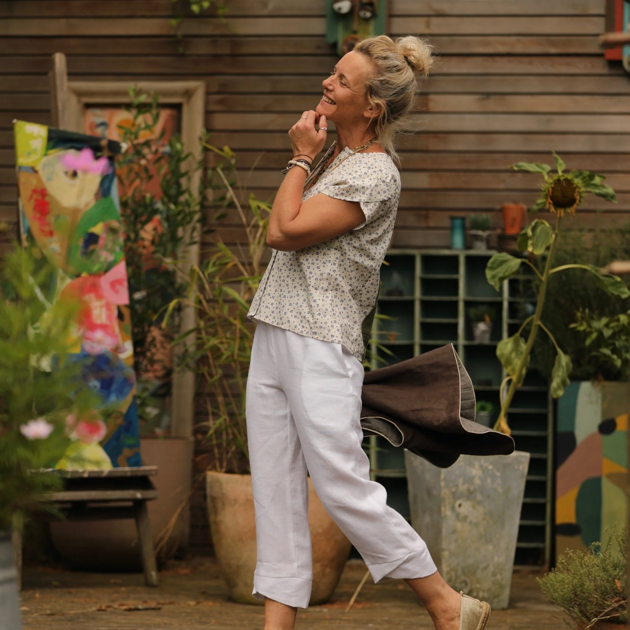 Pantalon Baptiste -  lin blanc - Image 3