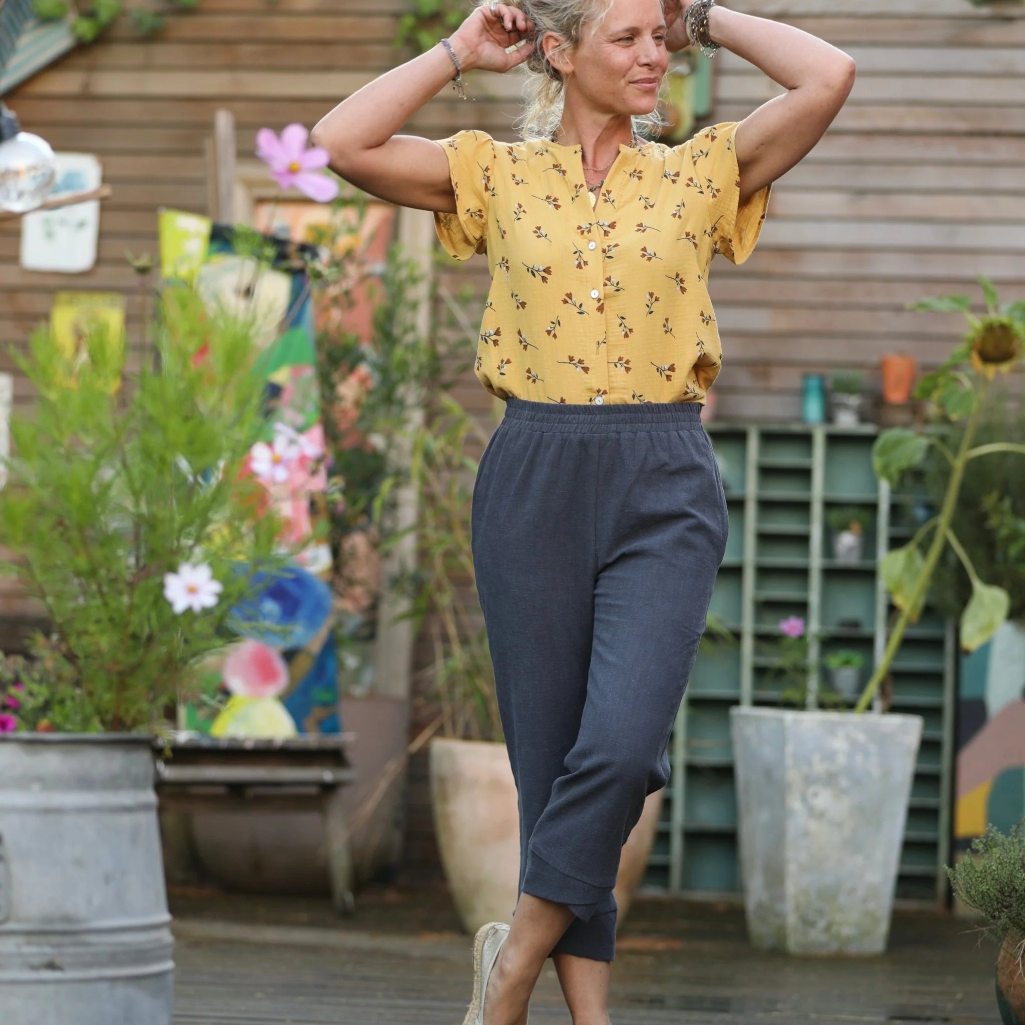 Pantalon Baptiste -  lin stone marine - Image 7