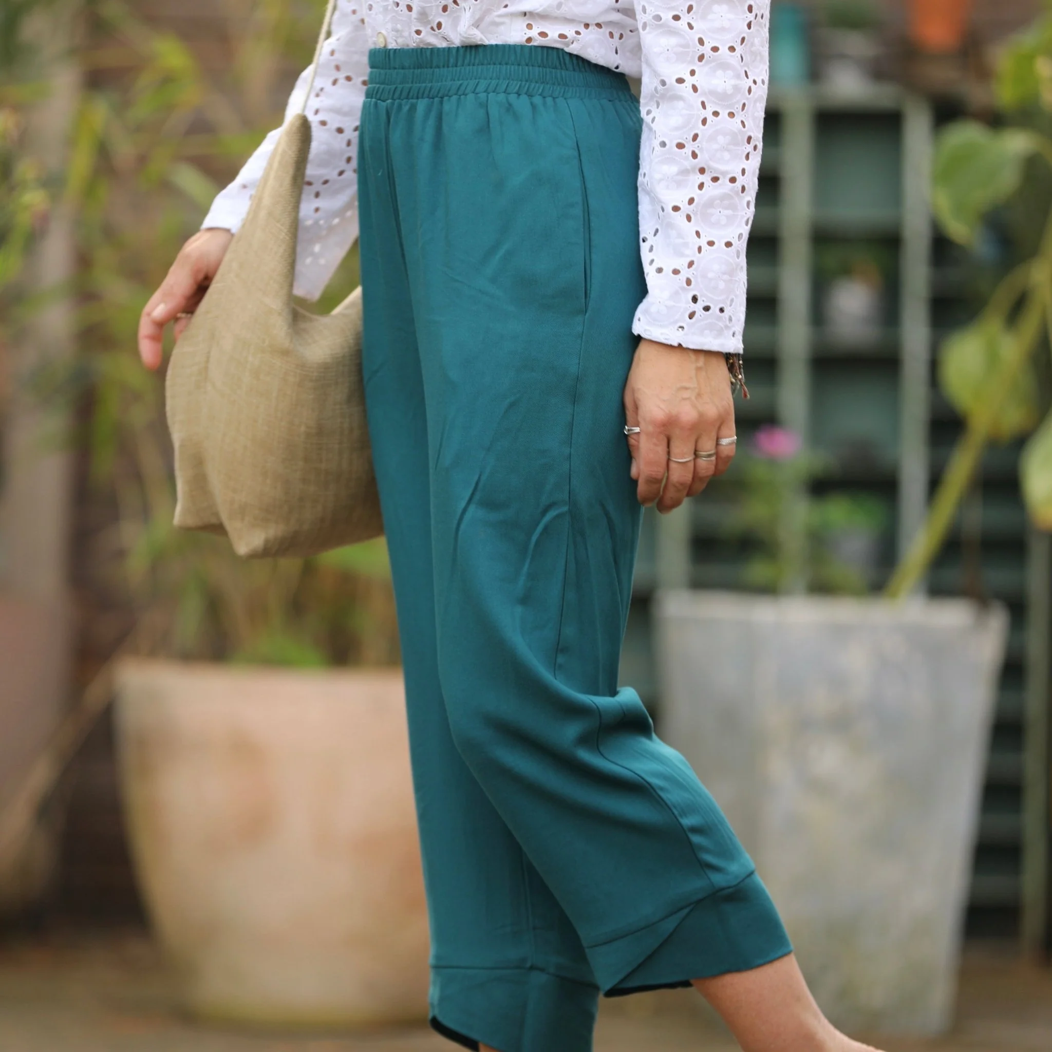 Pantalon Baptiste -  sergé de viscose canard - Image 3