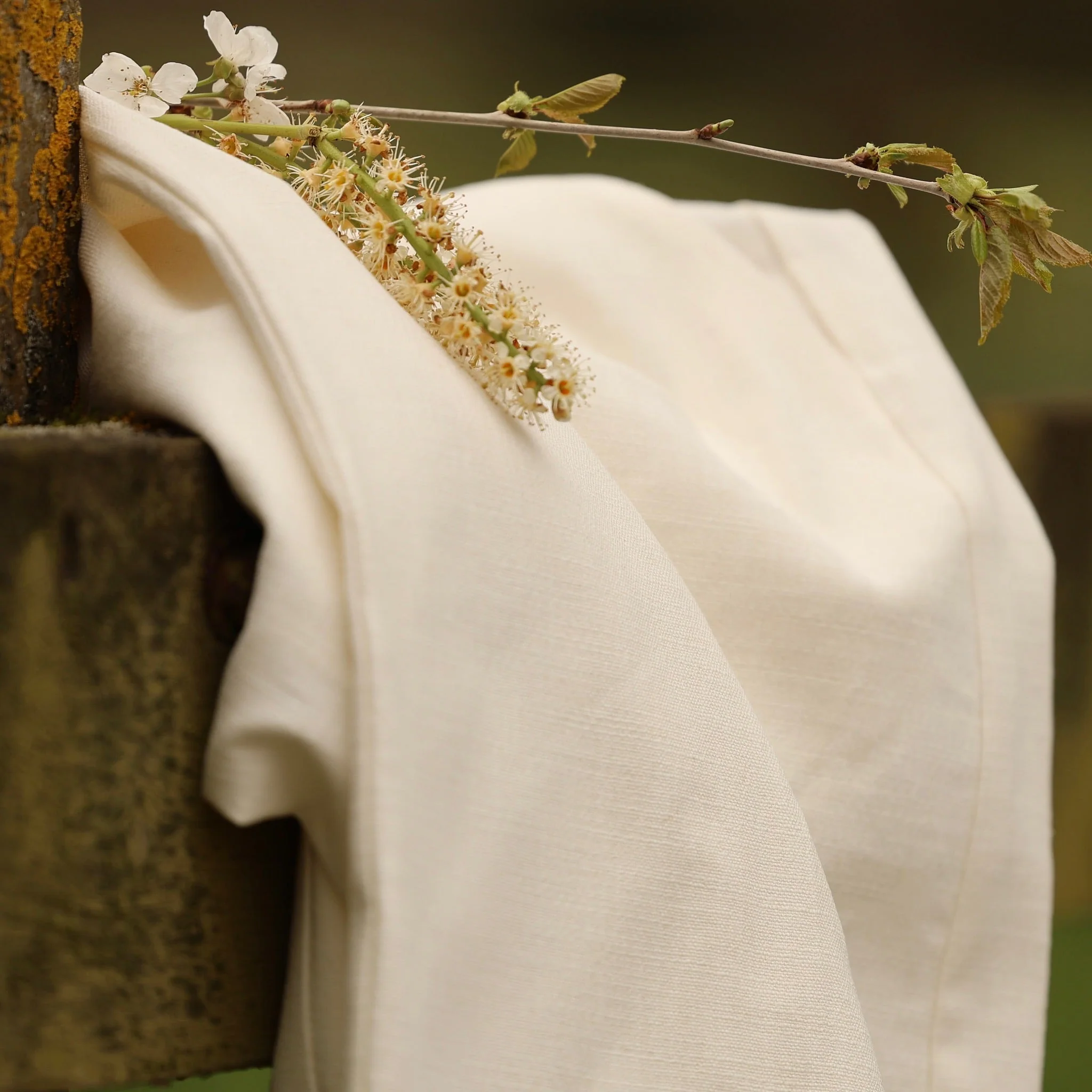 Pantalon Briac - Coton/lin/viscose blanc cassé - Image 2