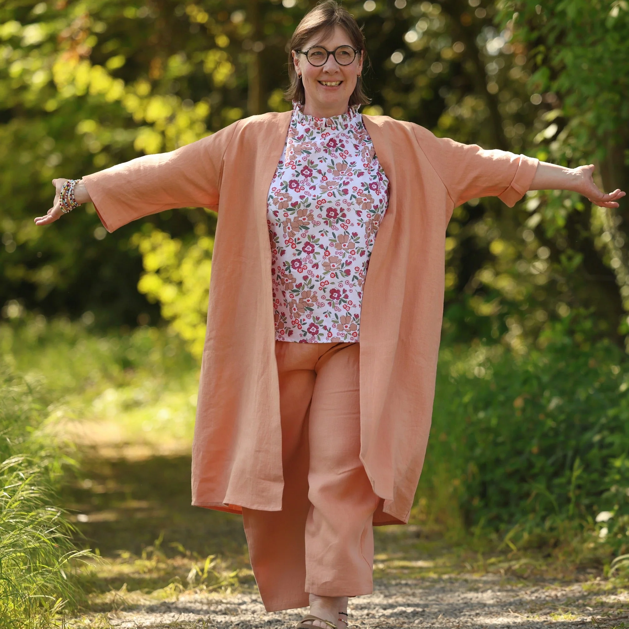 Pantalon Briac - Lin abricot - Image 8