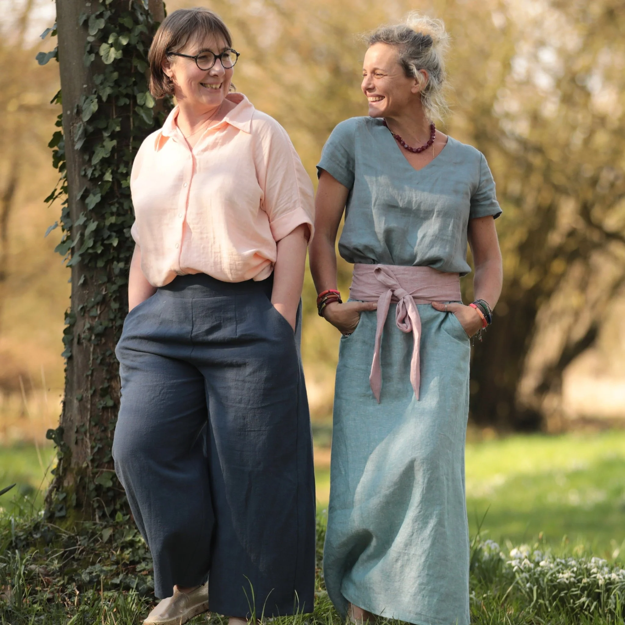Pantalon Briac - lin chiné denim - Image 20