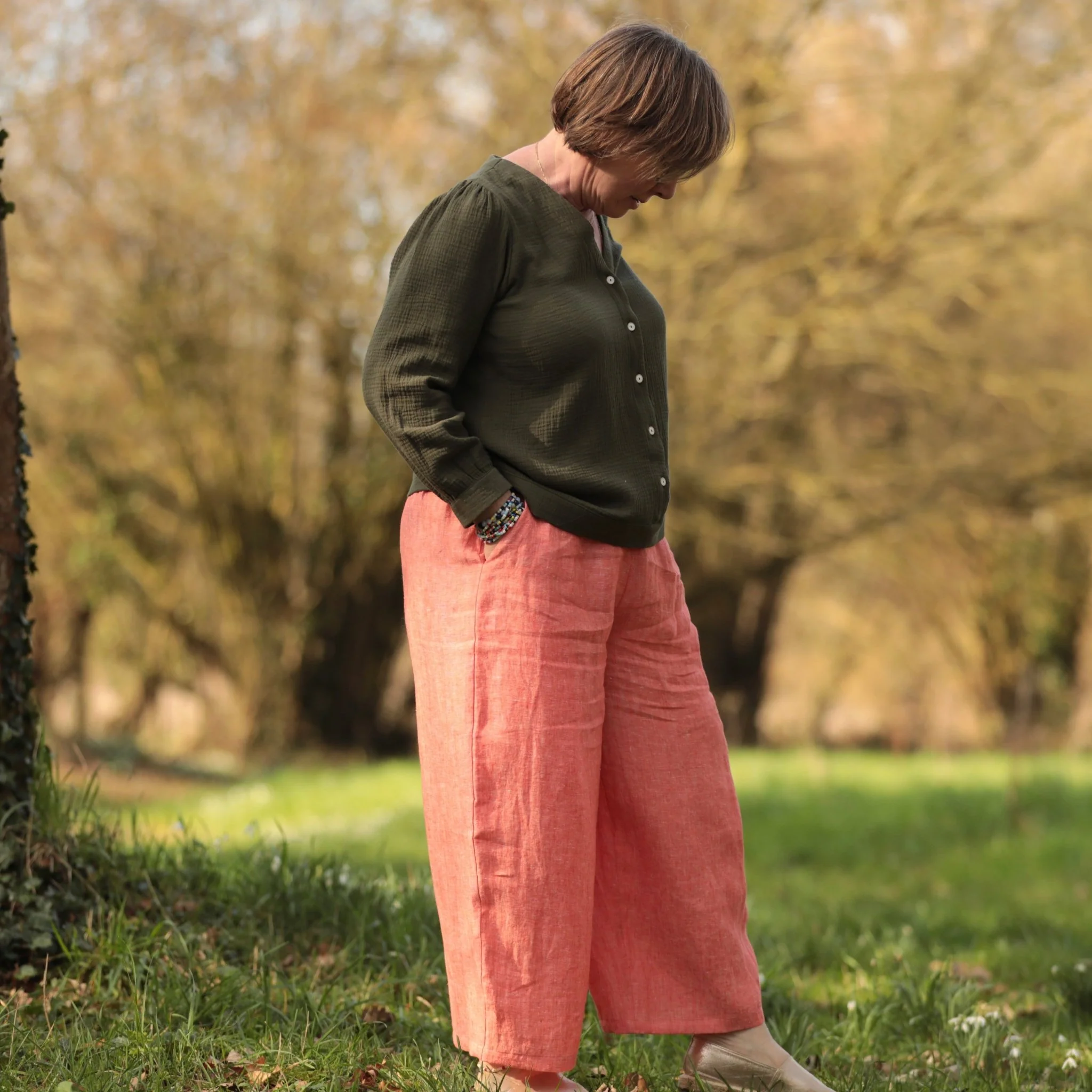 Pantalon Briac - lin chiné denim - Image 21
