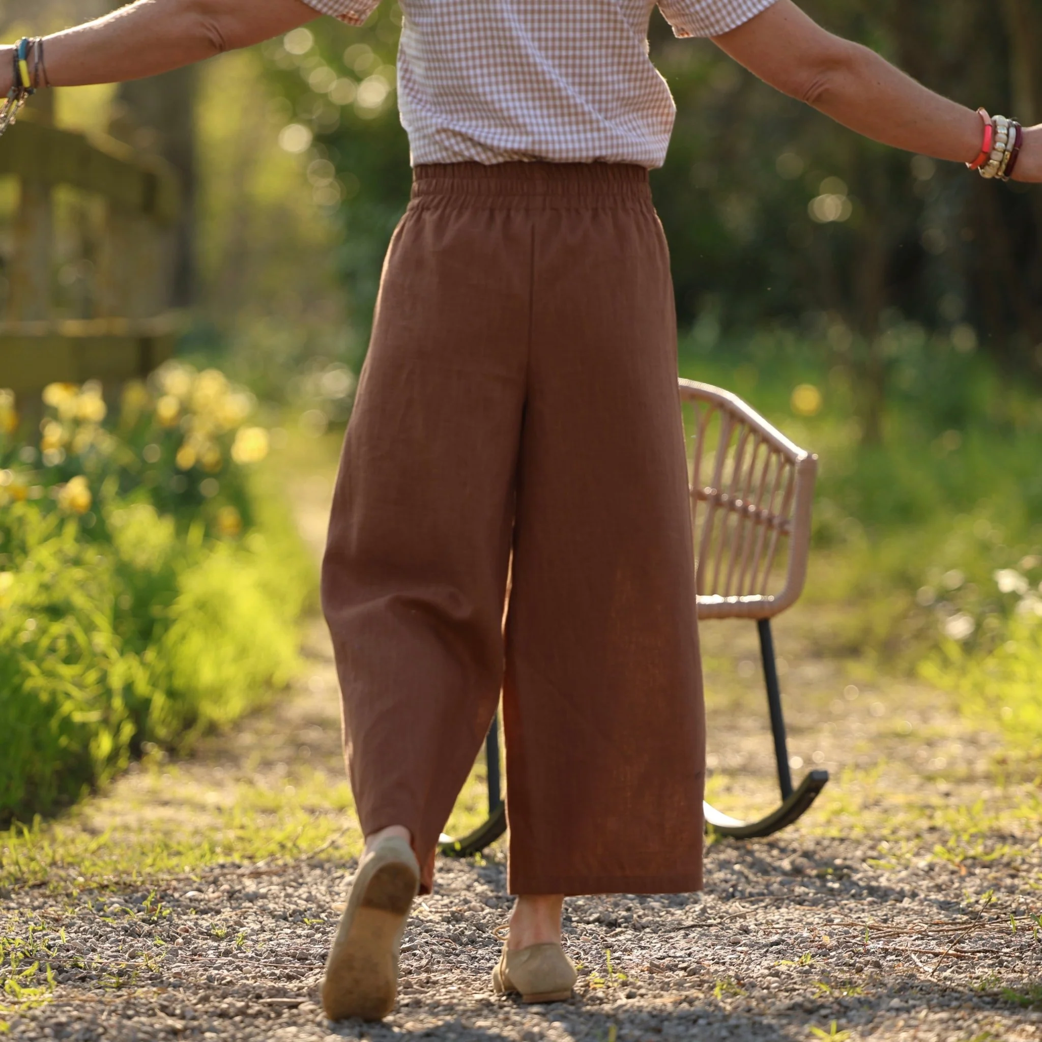 Pantalon Briac - lin lavé écureuil - Image 3
