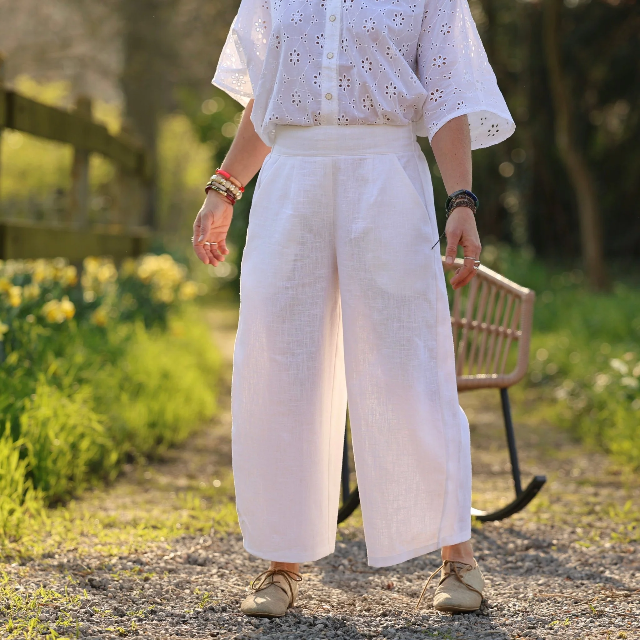 Pantalon Briac - lin lavé blanc - Image 4