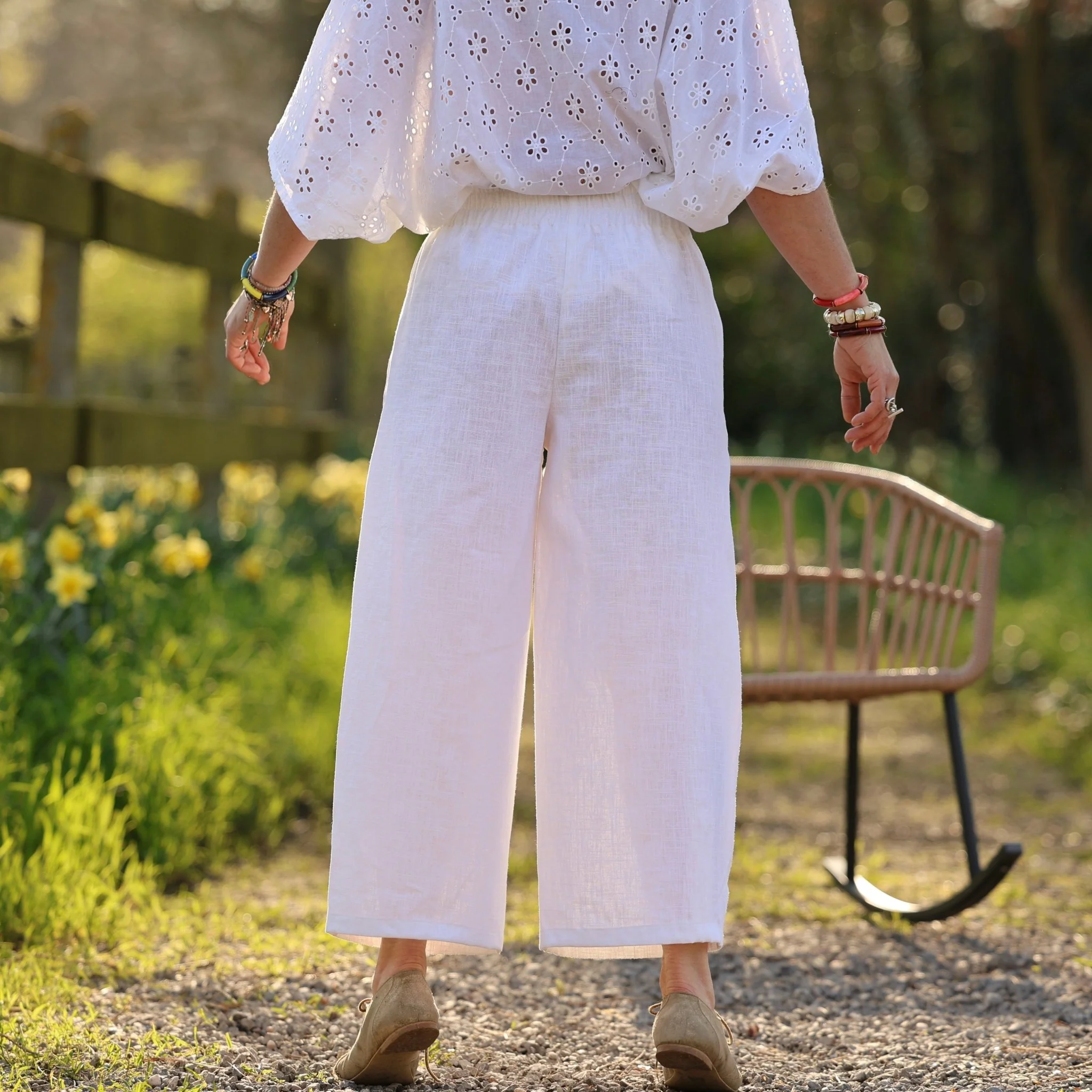 Pantalon Briac - lin lavé blanc - Image 5