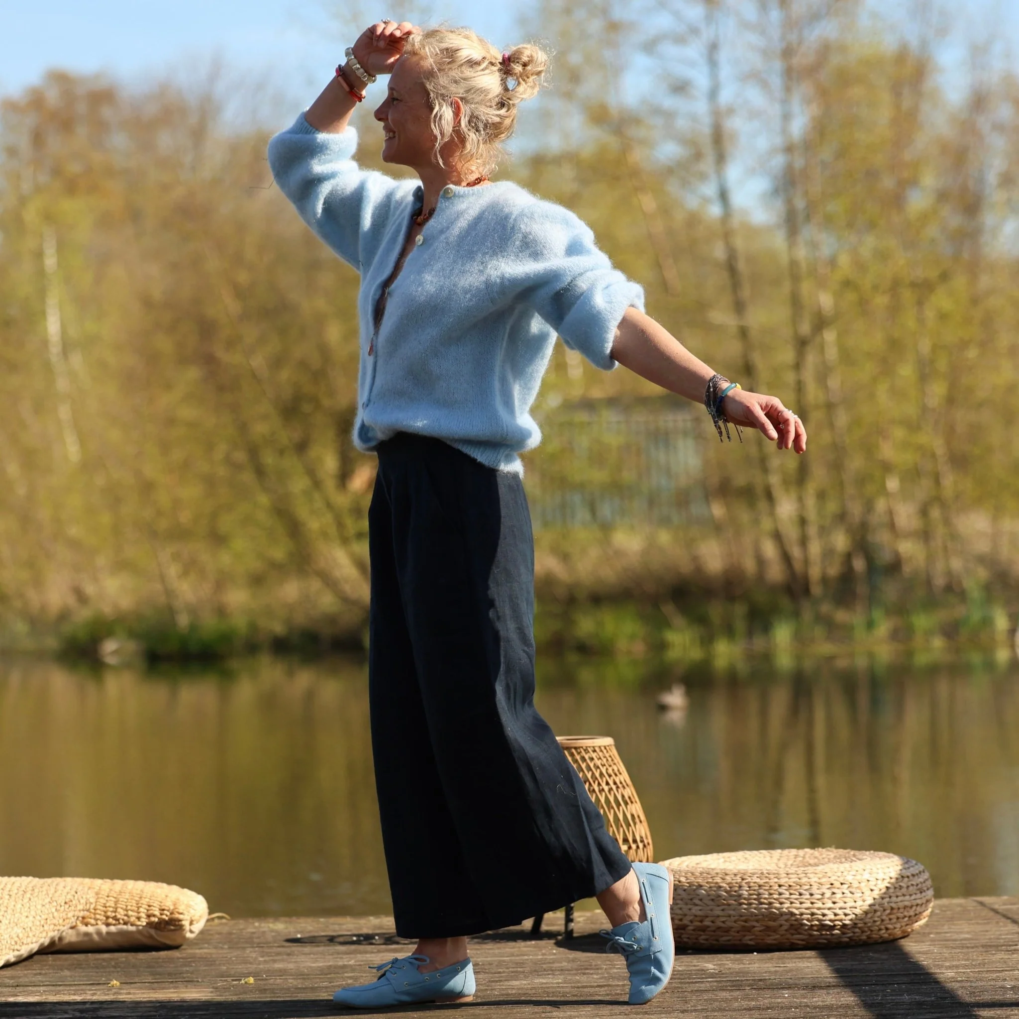 Pantalon Briac - lin marine - Image 4