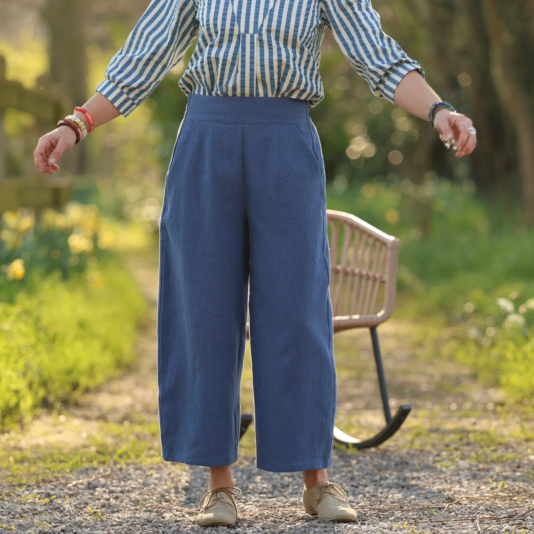 Pantalon Briac - lin stone wash bleu indigo - Image 10