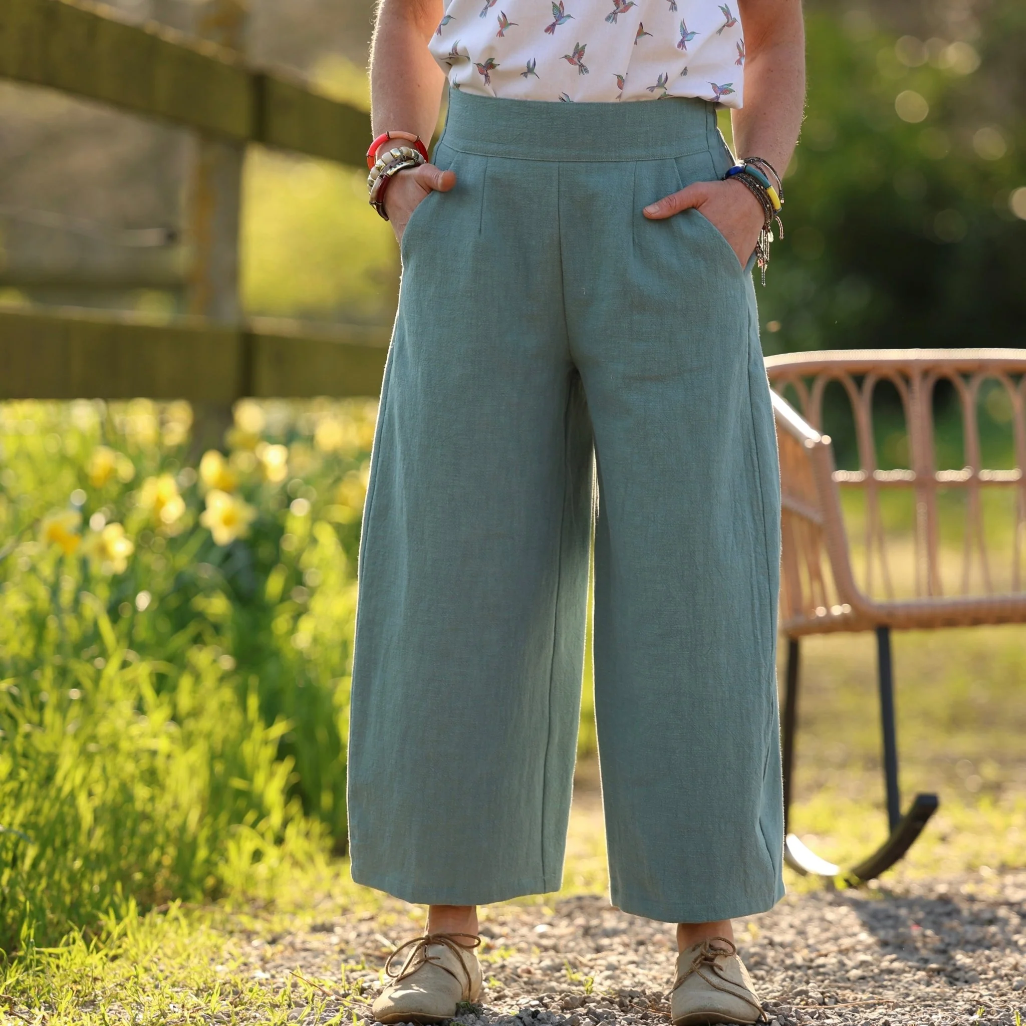 Pantalon Briac - lin stone wash celadon