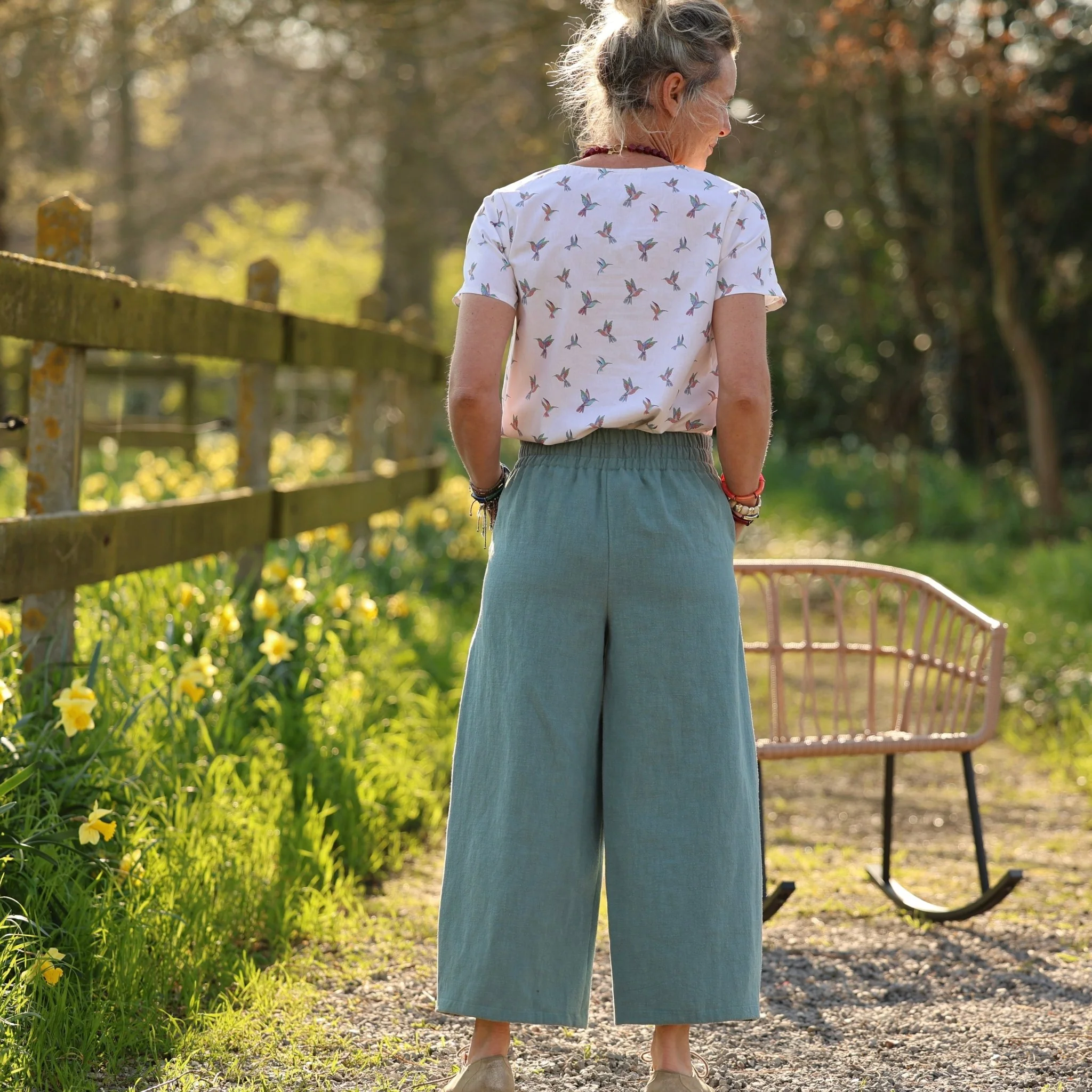 Pantalon Briac - lin stone wash celadon - Image 4