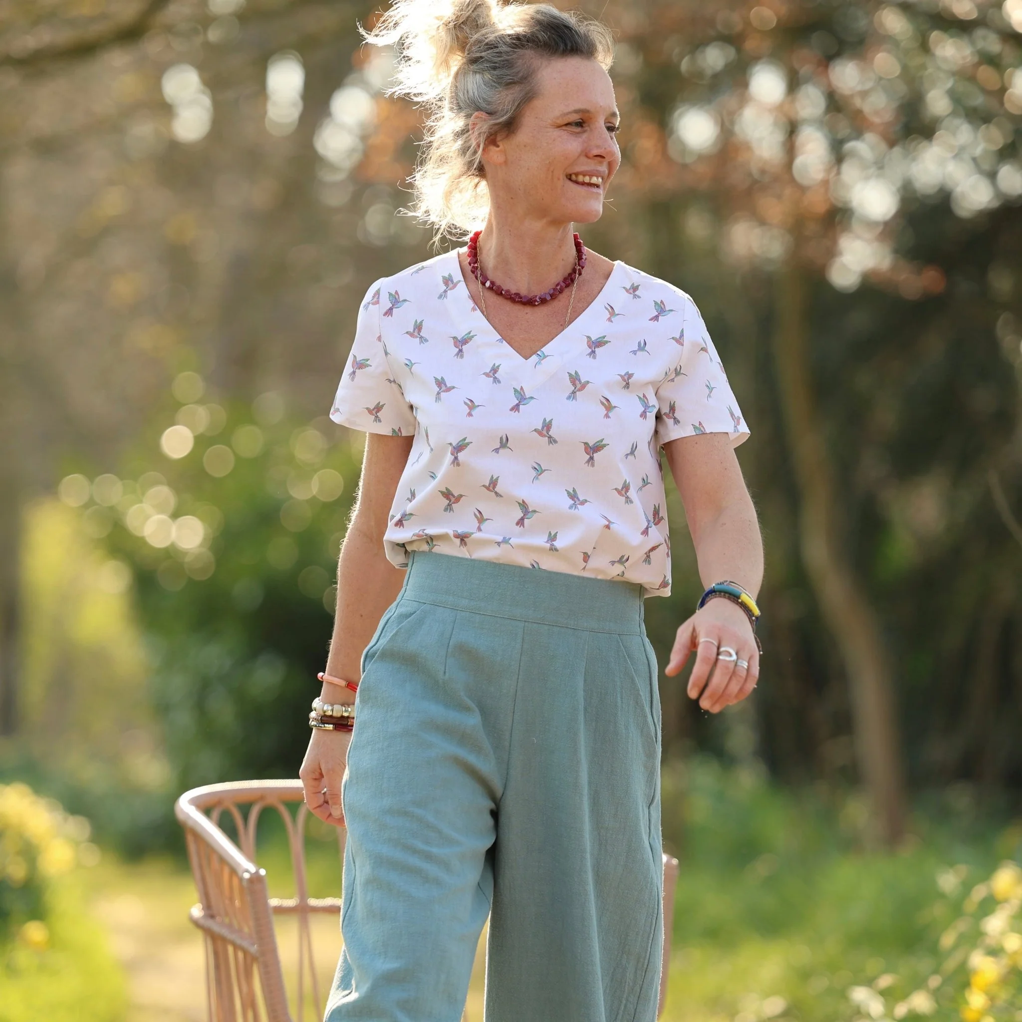 Pantalon Briac - lin stone wash celadon - Image 5