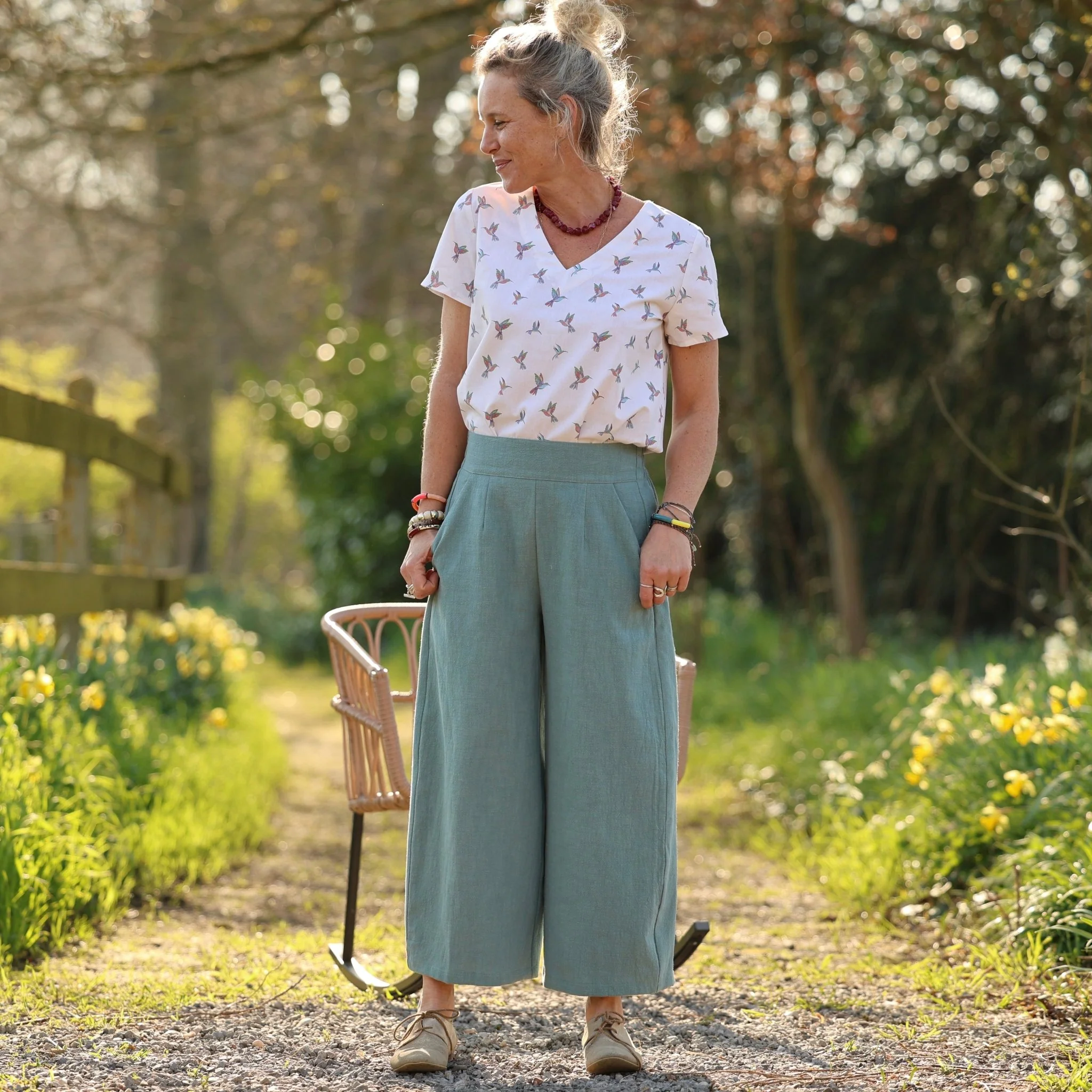 Pantalon Briac - lin stone wash celadon - Image 6