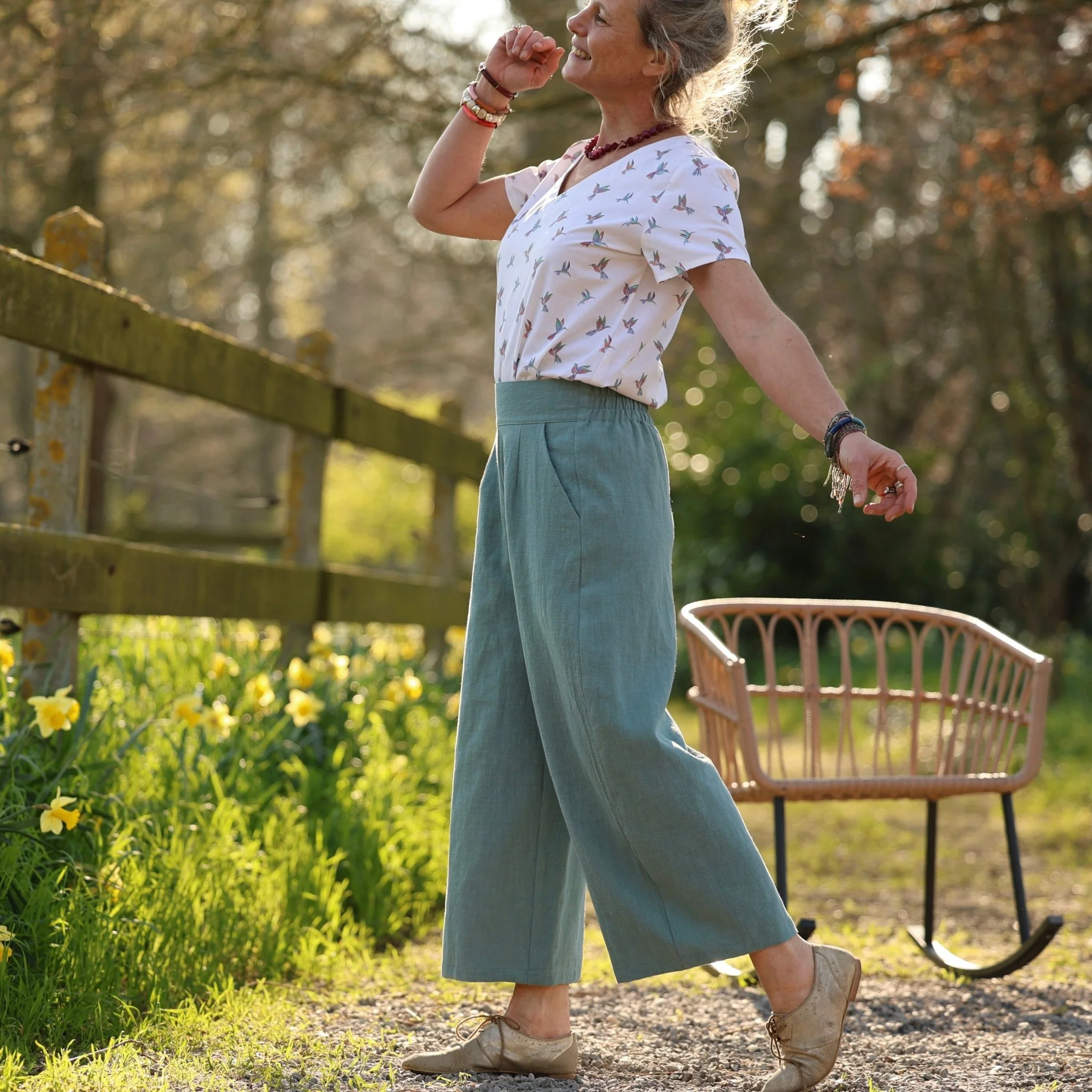Pantalon Briac - lin stone wash celadon - Image 8