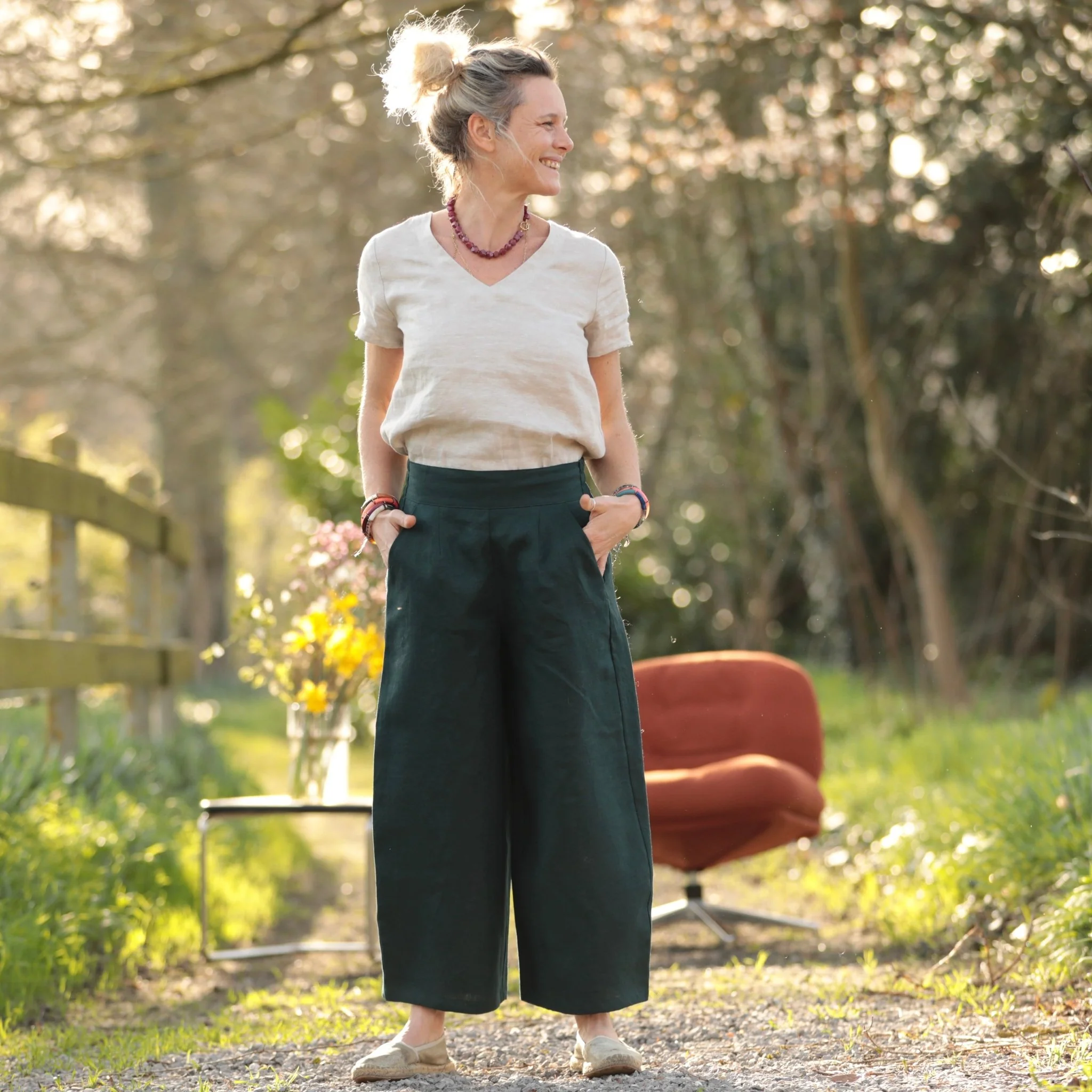 Pantalon Briac - lin vert anglais - Image 6