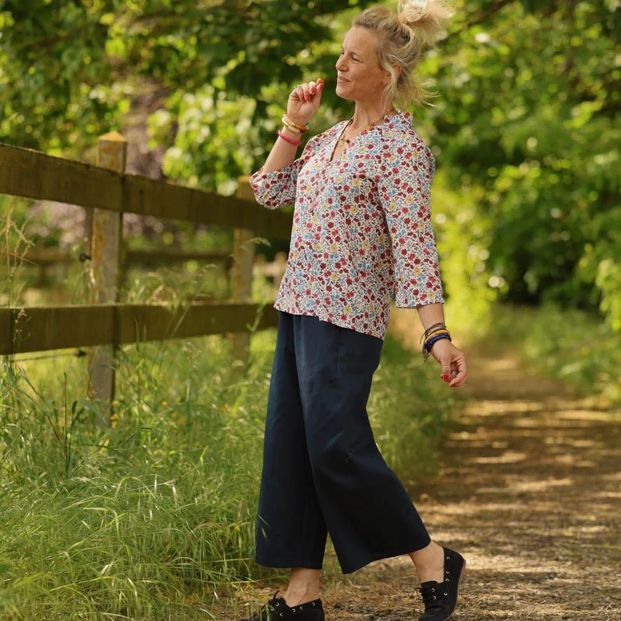 Pantalon Briac - sergé de coton bleu marine - Image 11