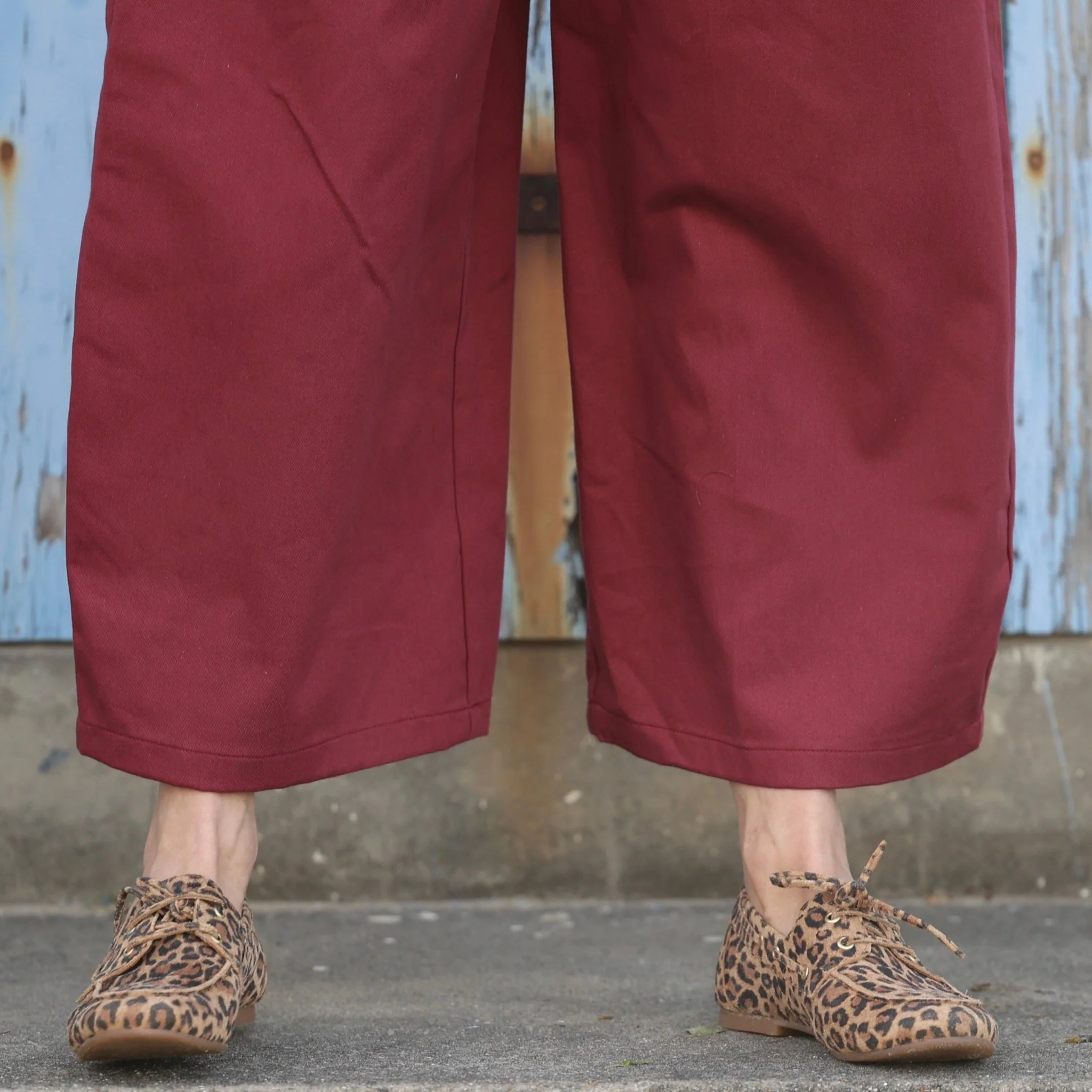Pantalon Briac - Sergé de coton grenat - Image 10