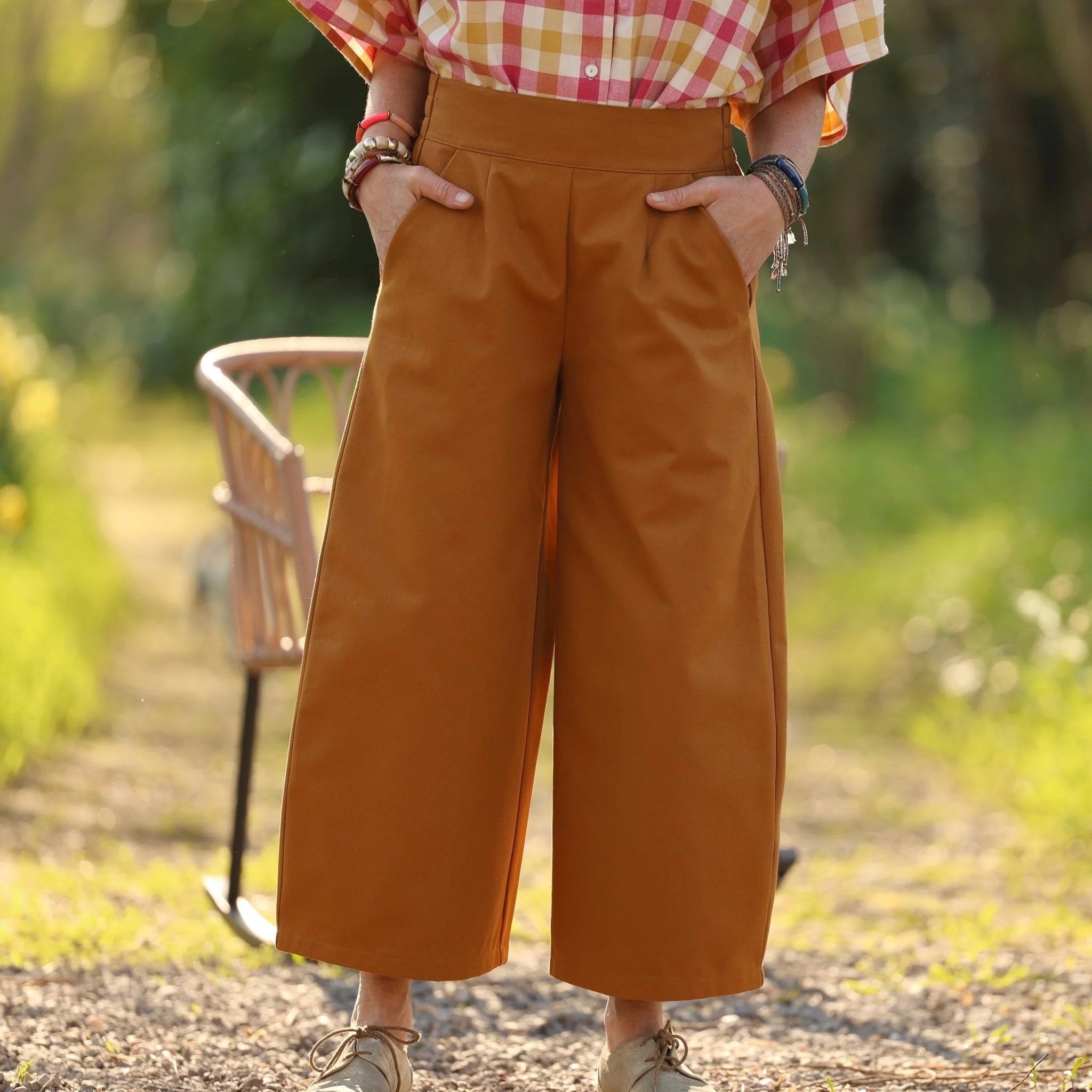 Pantalon Briac - sergé de coton ocre - Image 13