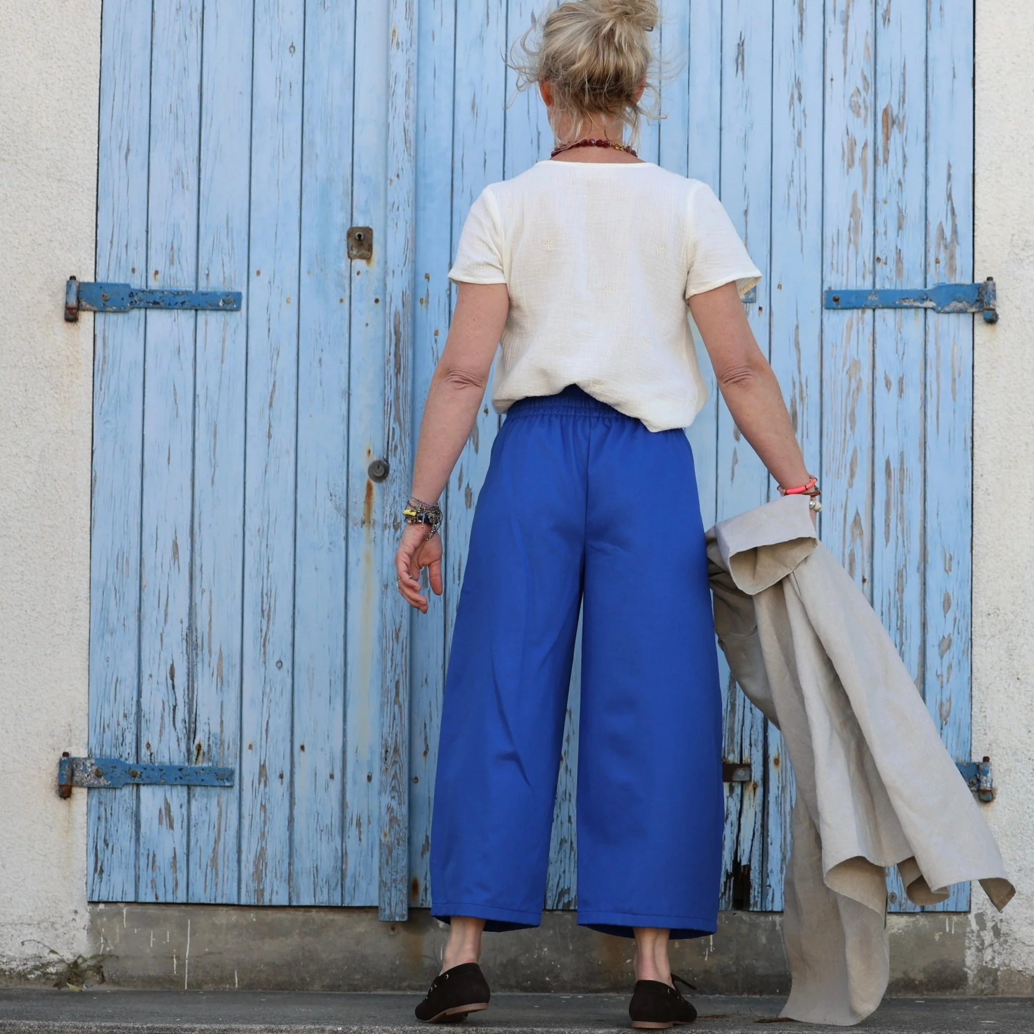 Pantalon Briac - Toile de coton Bleu Majorelle - Image 5