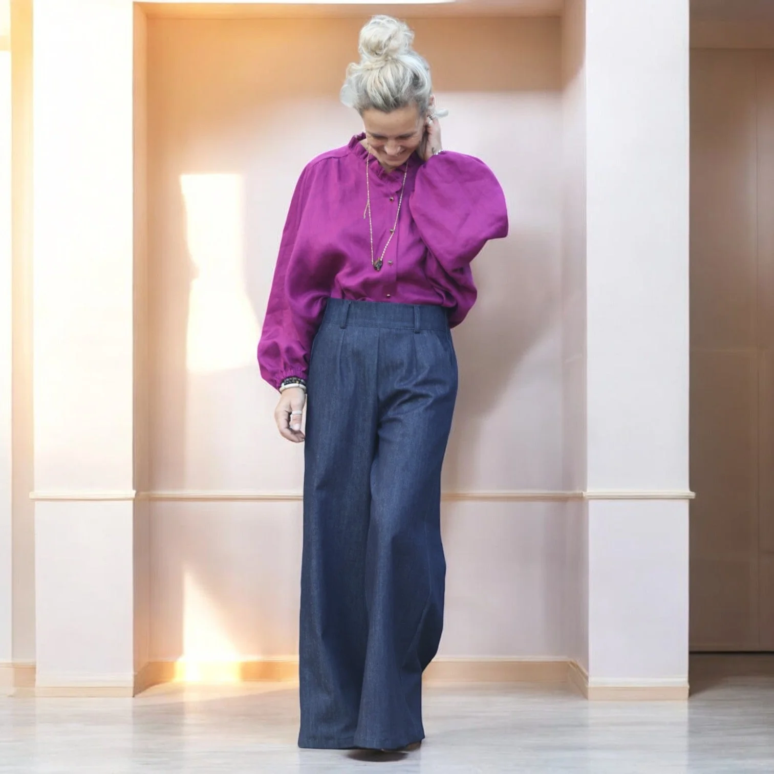 Pantalon César- jean bleu brut - Image 9
