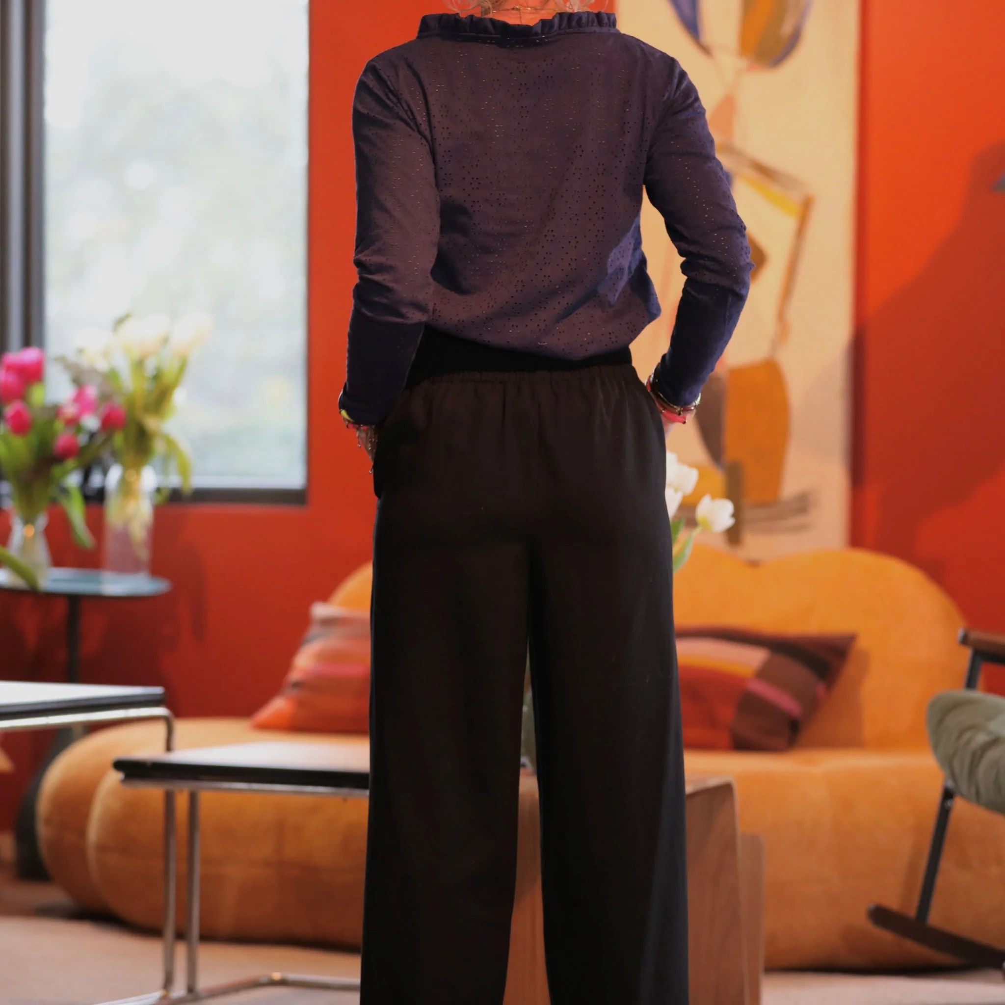 Le Pantalon Cocoon Louis — jersey noir - Image 4
