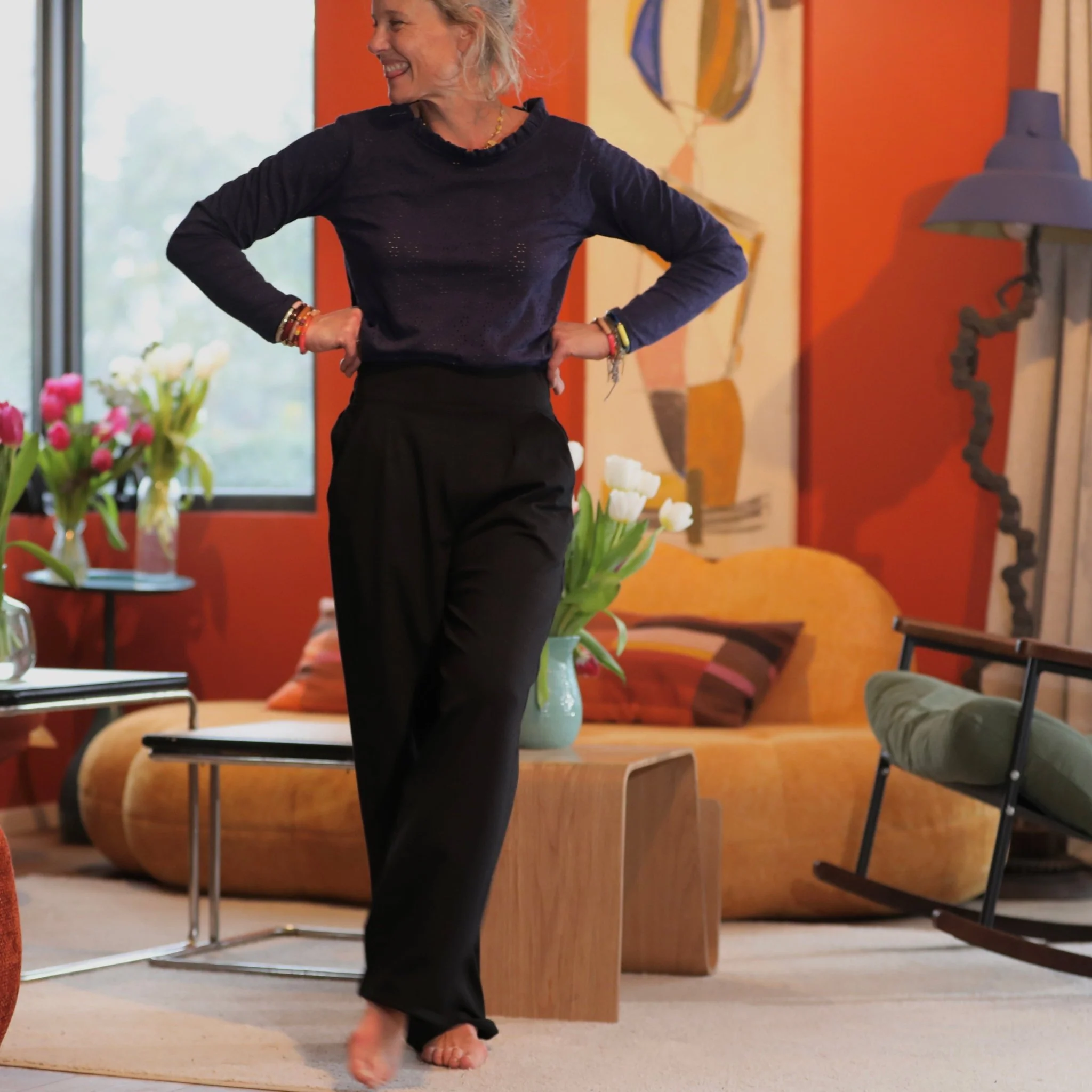 Le Pantalon Cocoon Louis — jersey noir - Image 5