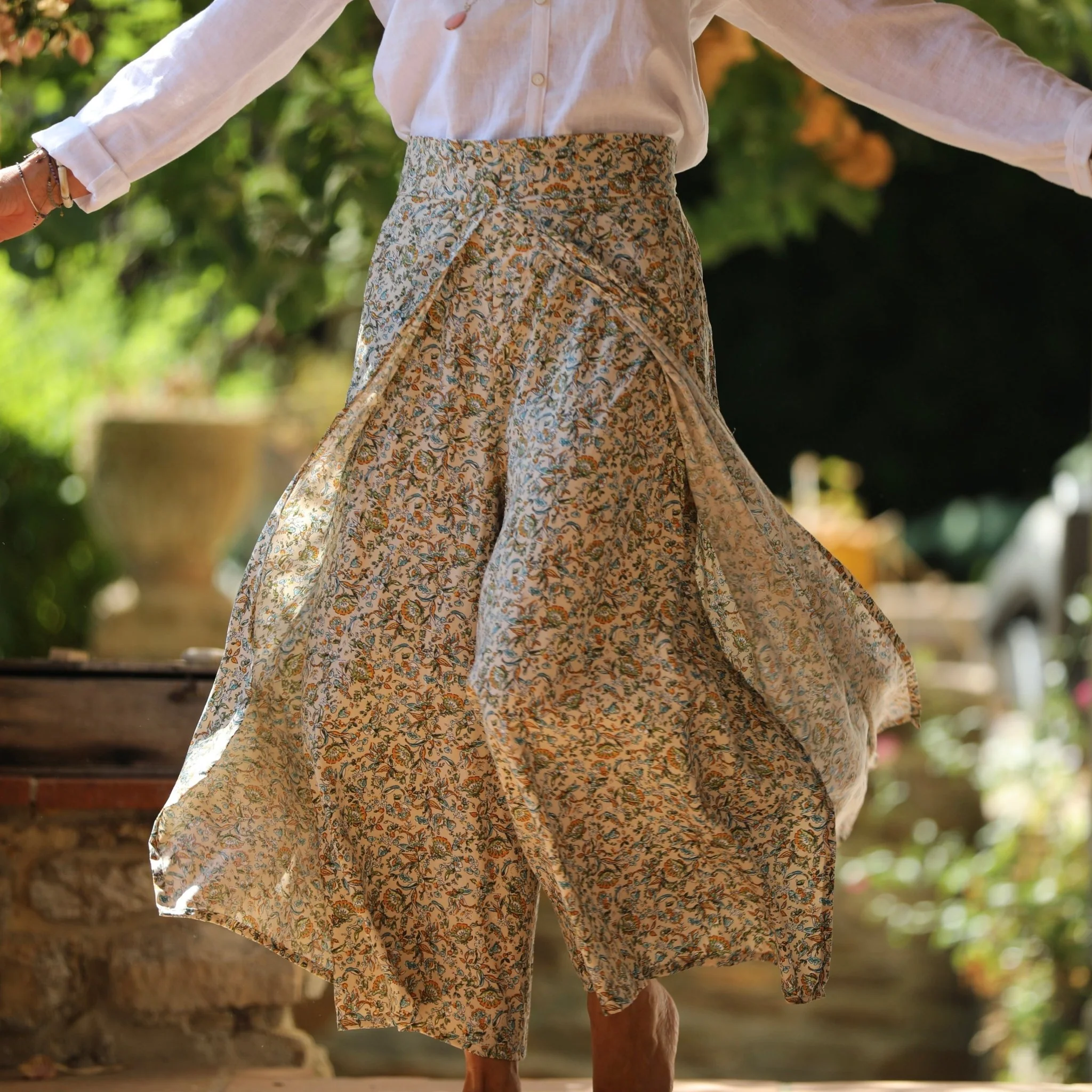 Pantalon drapé Mathilde - viscose Paros - Image 5