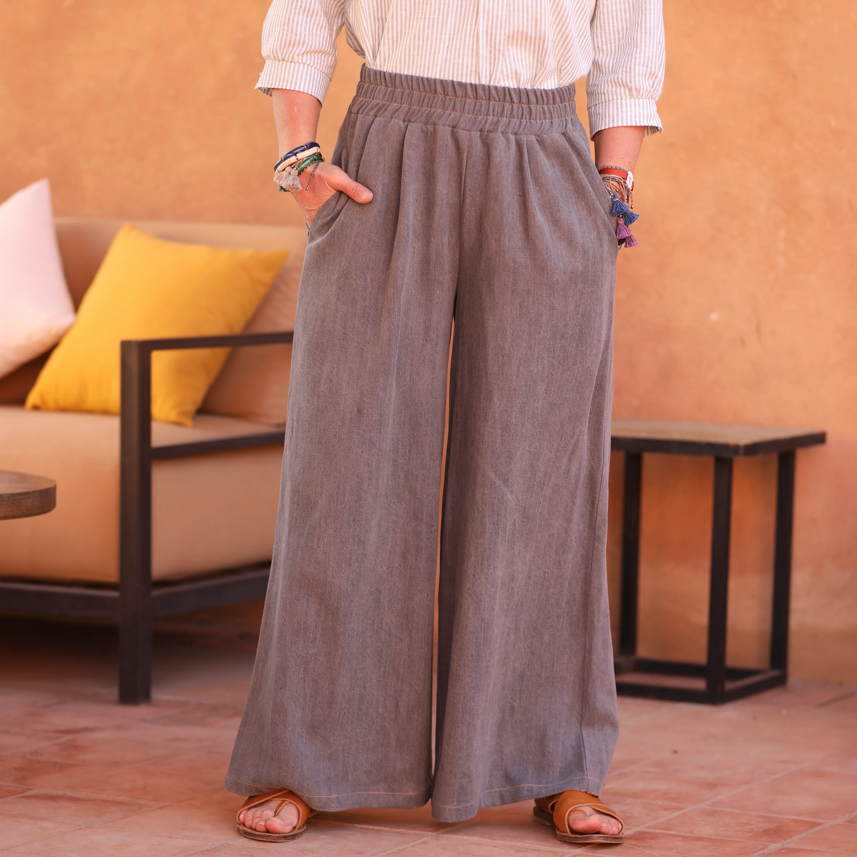Pantalon Lazare jean gris