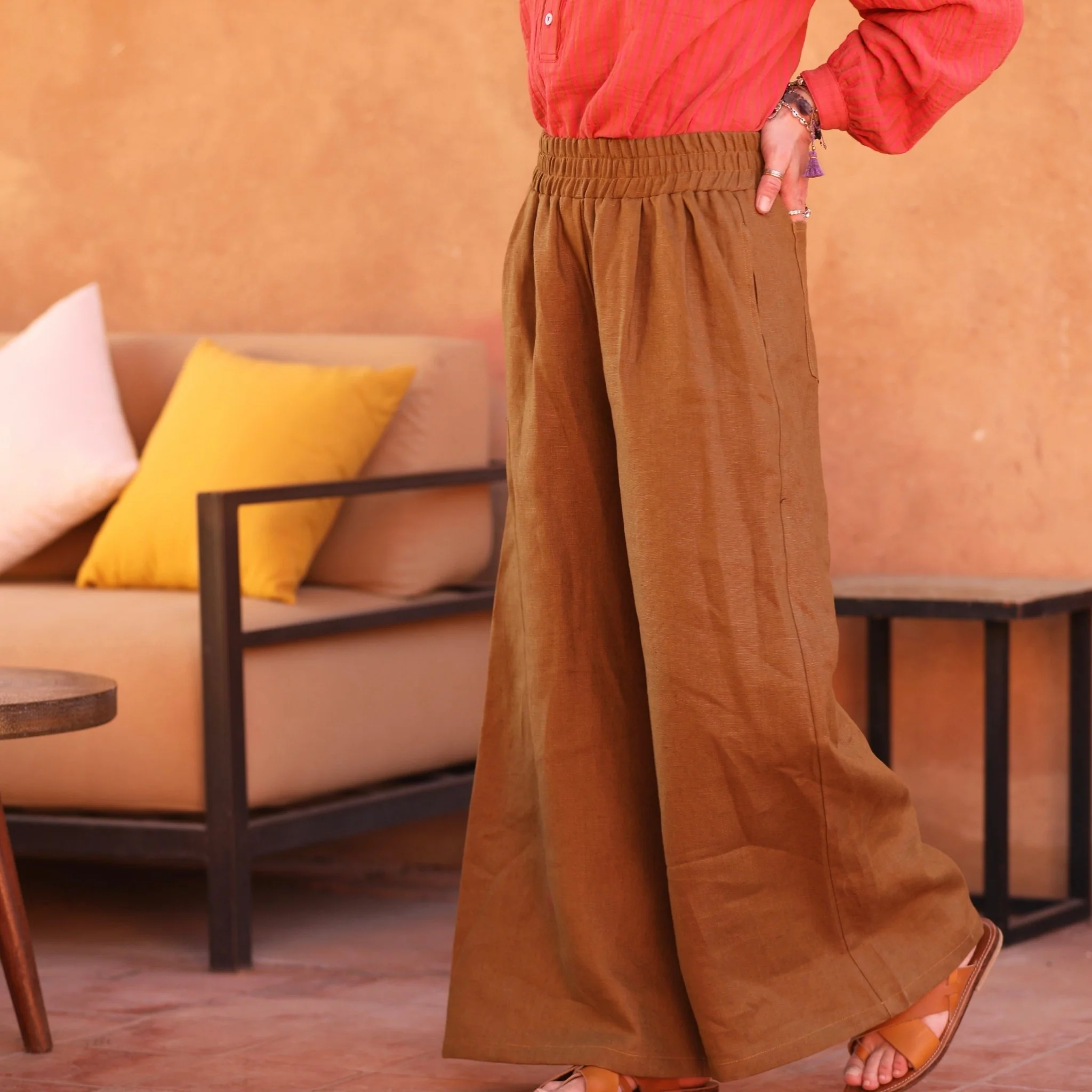 Pantalon Lazare lin kiwi - Image 4