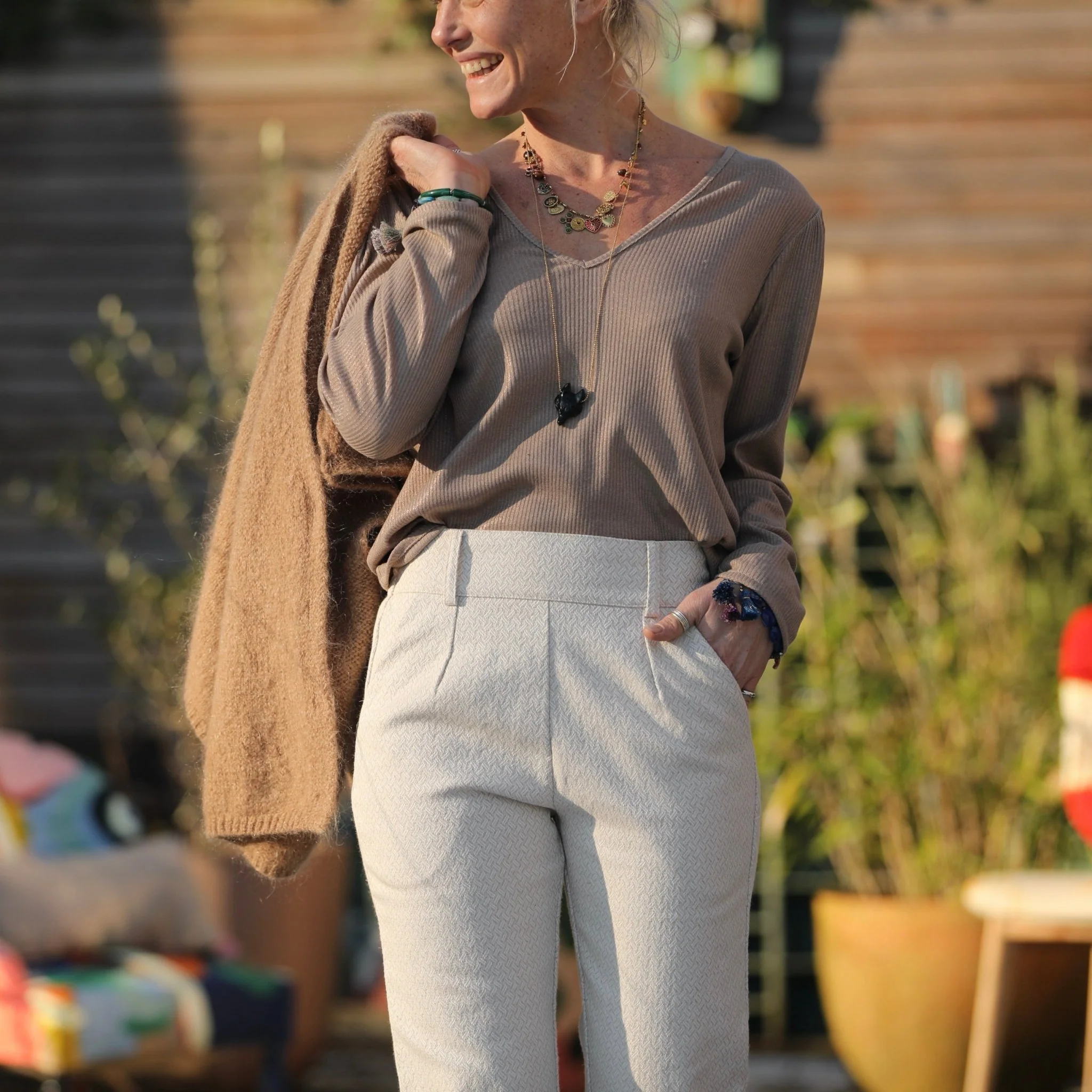 Pantalon Marcus - armuré chanvre/coton naturel - Image 9