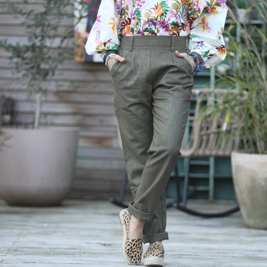 Pantalon Marcus -lin kaki