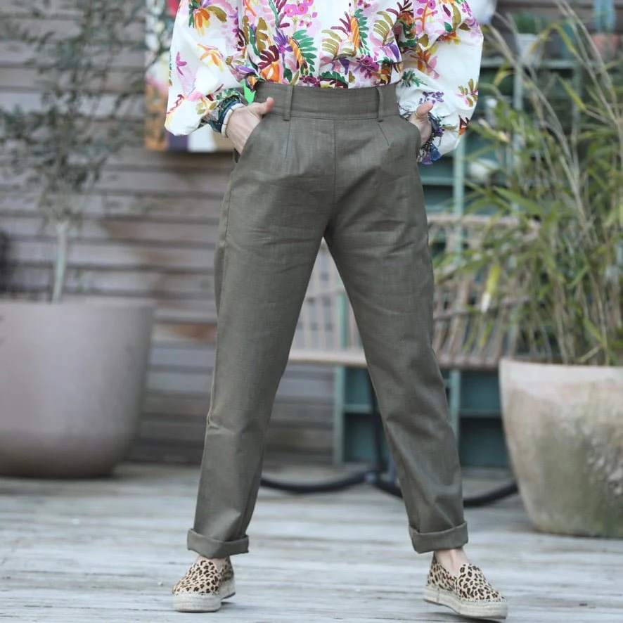 Pantalon Marcus -lin kaki - Image 9